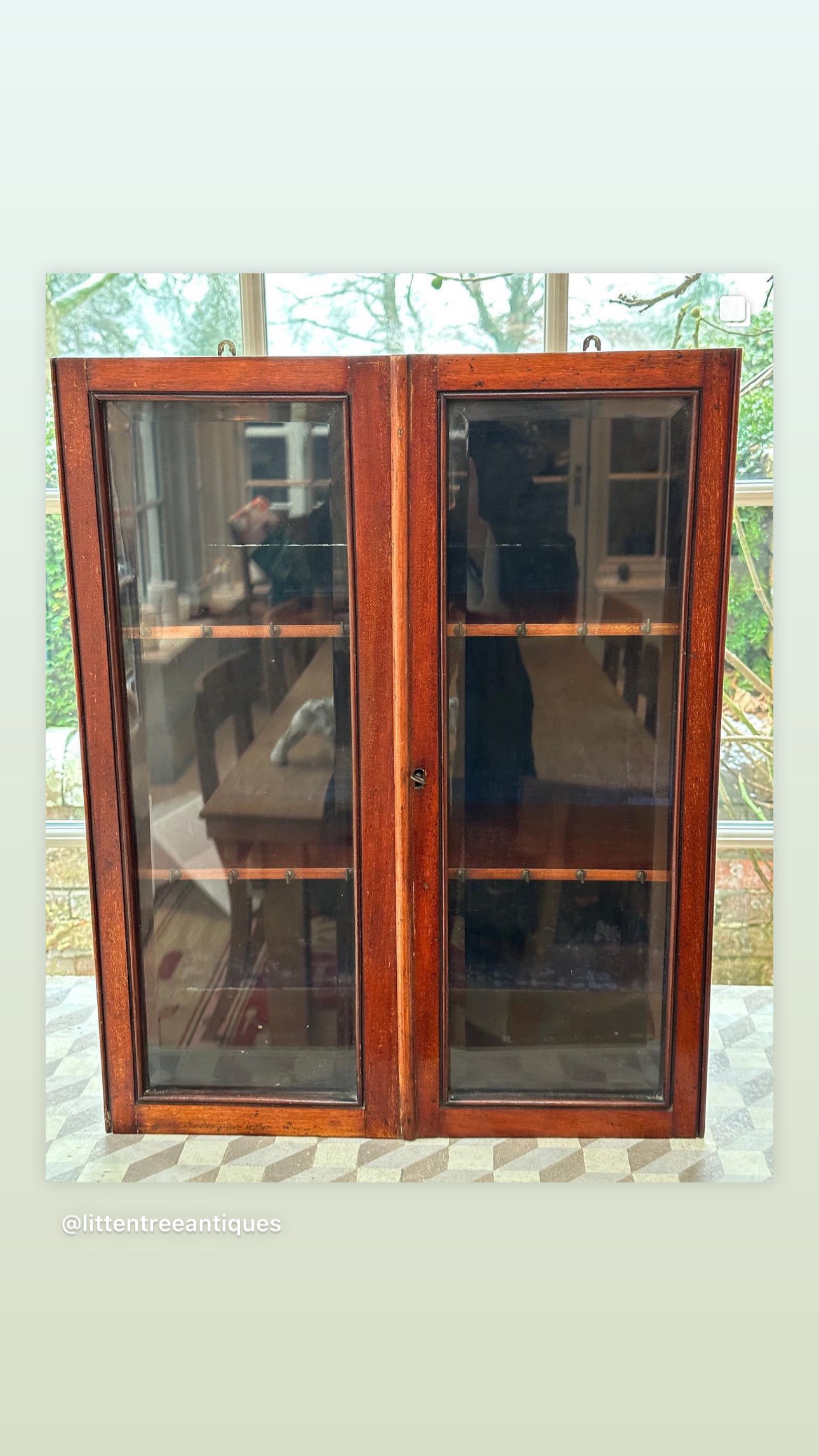 Mahogany Glazed Wall Cabinet
