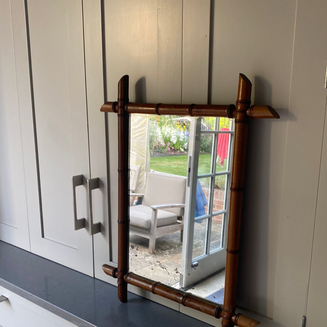 Medium Faux Bamboo Mirror ( 62cm by 50cm)