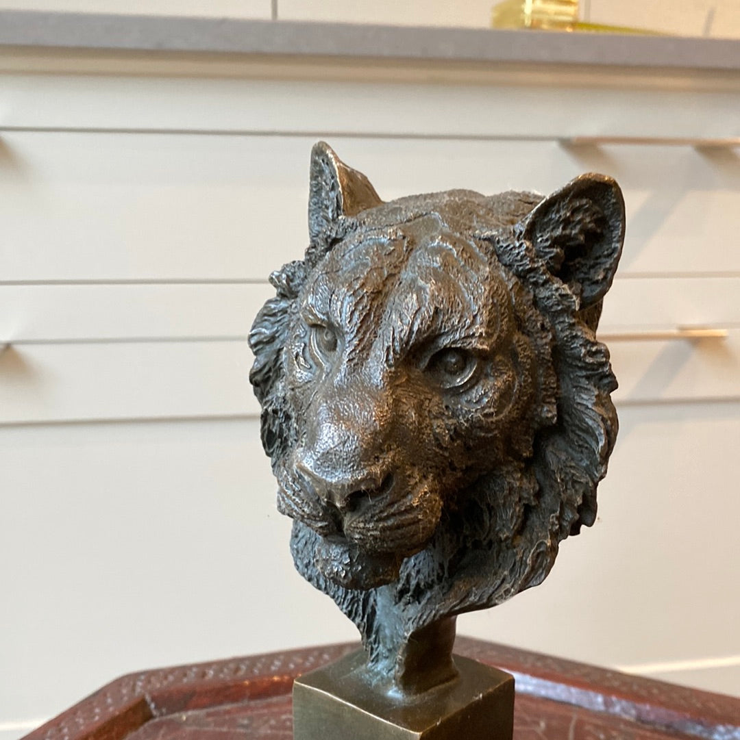 Bronze Tiger on Plinth