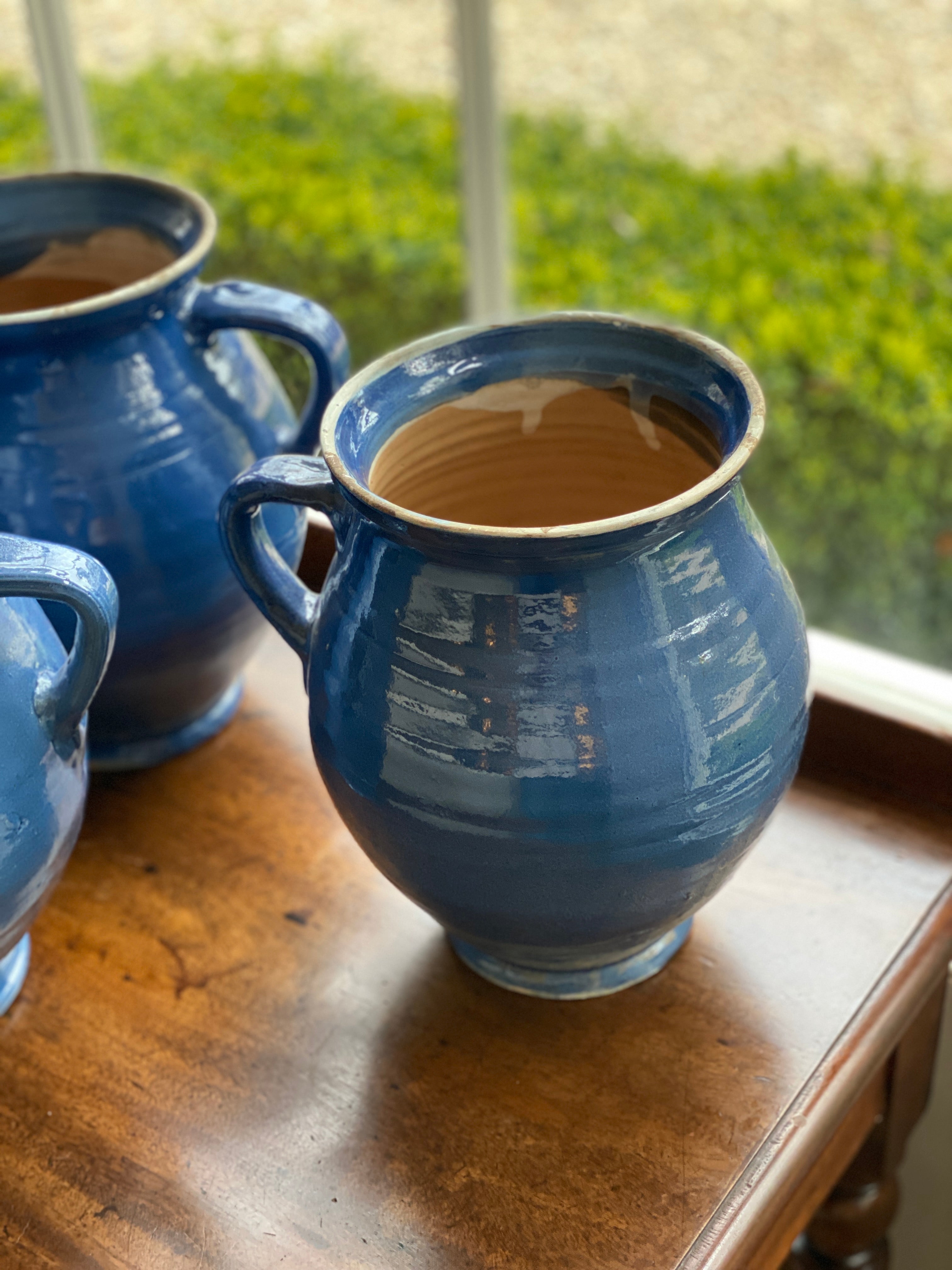 Large Vintage Hungarian Jugs/Urns - Dark Blue