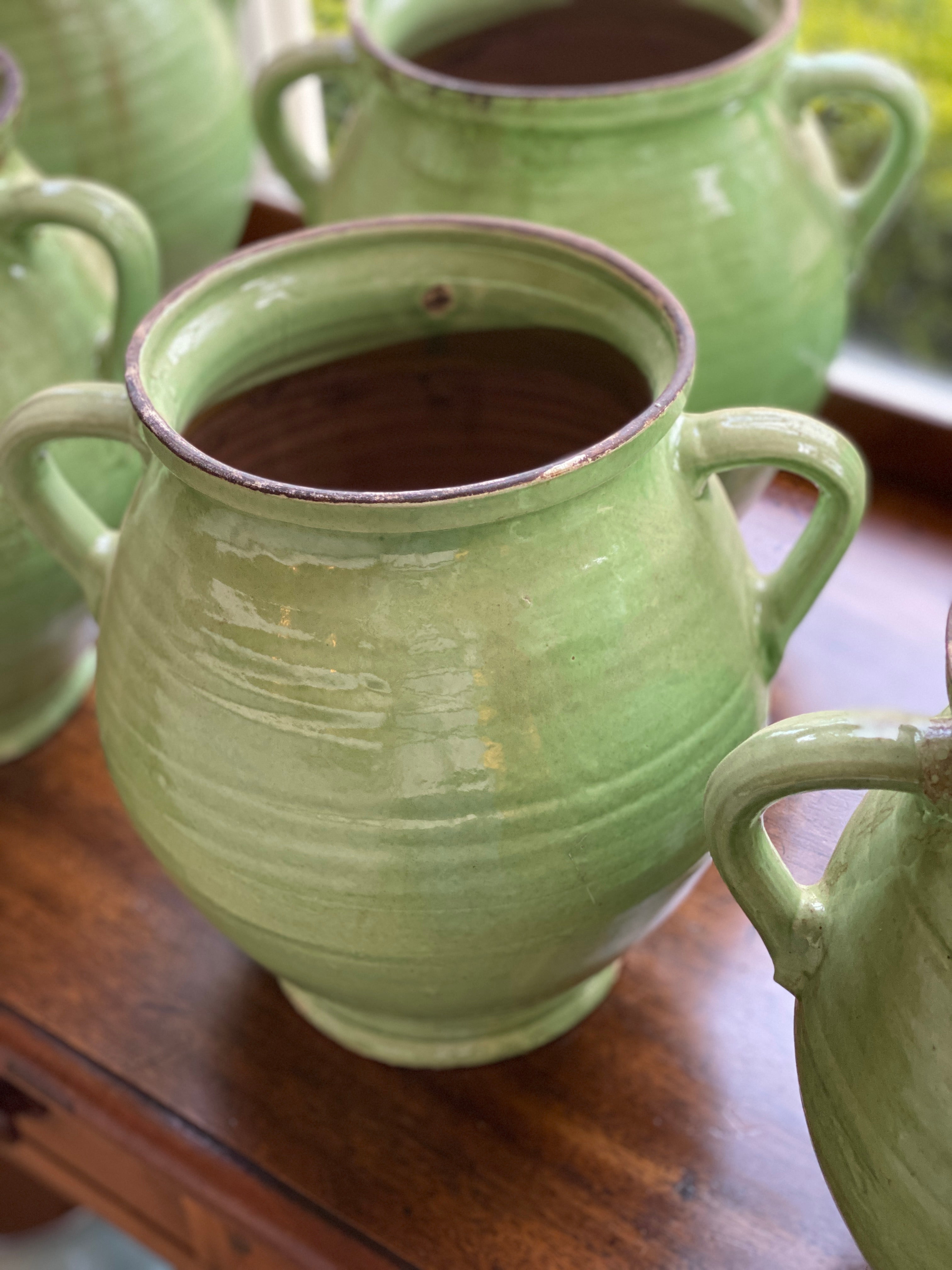 Large Hungarian Vintage Jugs/Urns - Pale Green