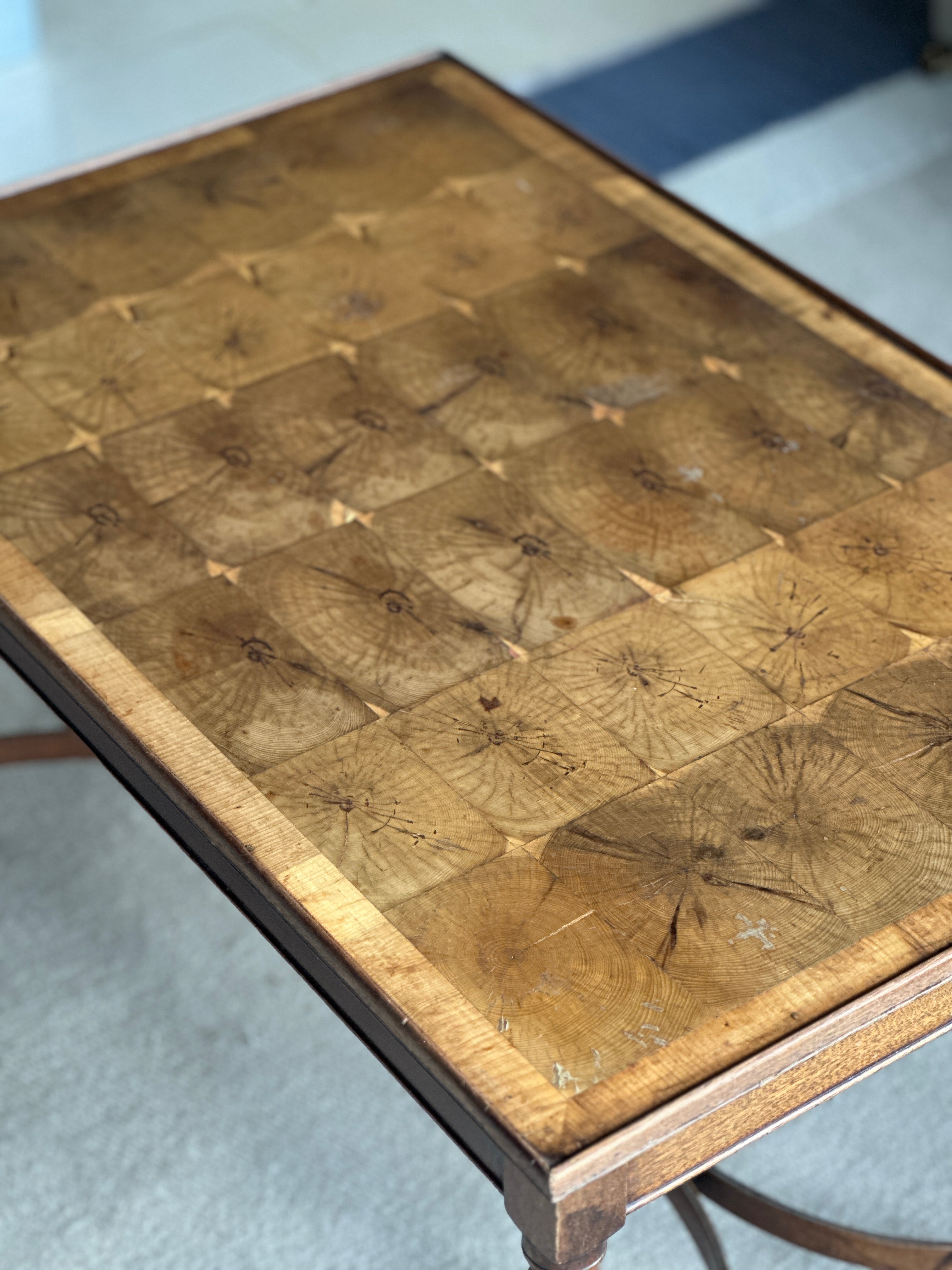 Mid Century Oyster Yew Coffee Table