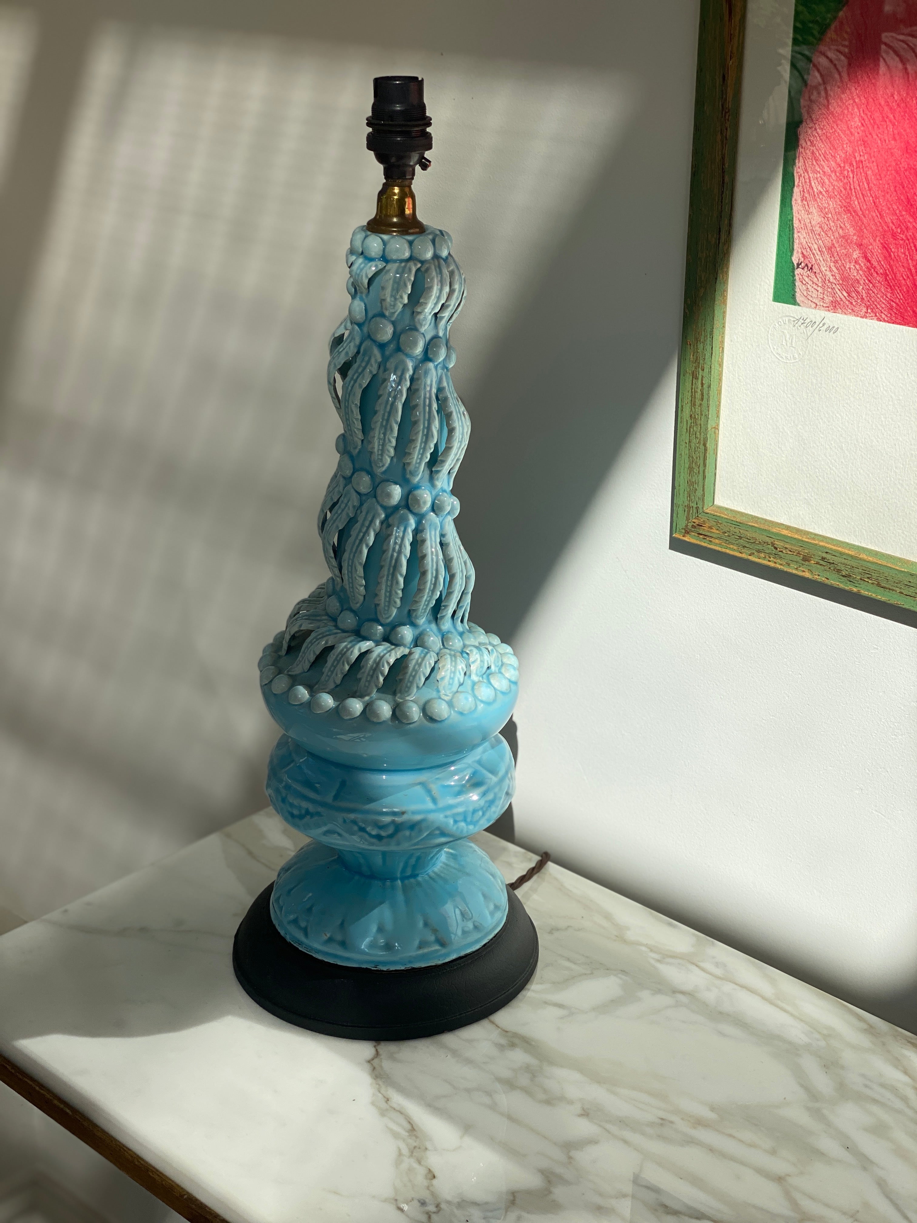 Vintage Pale Blue Casa Pupo table lamp