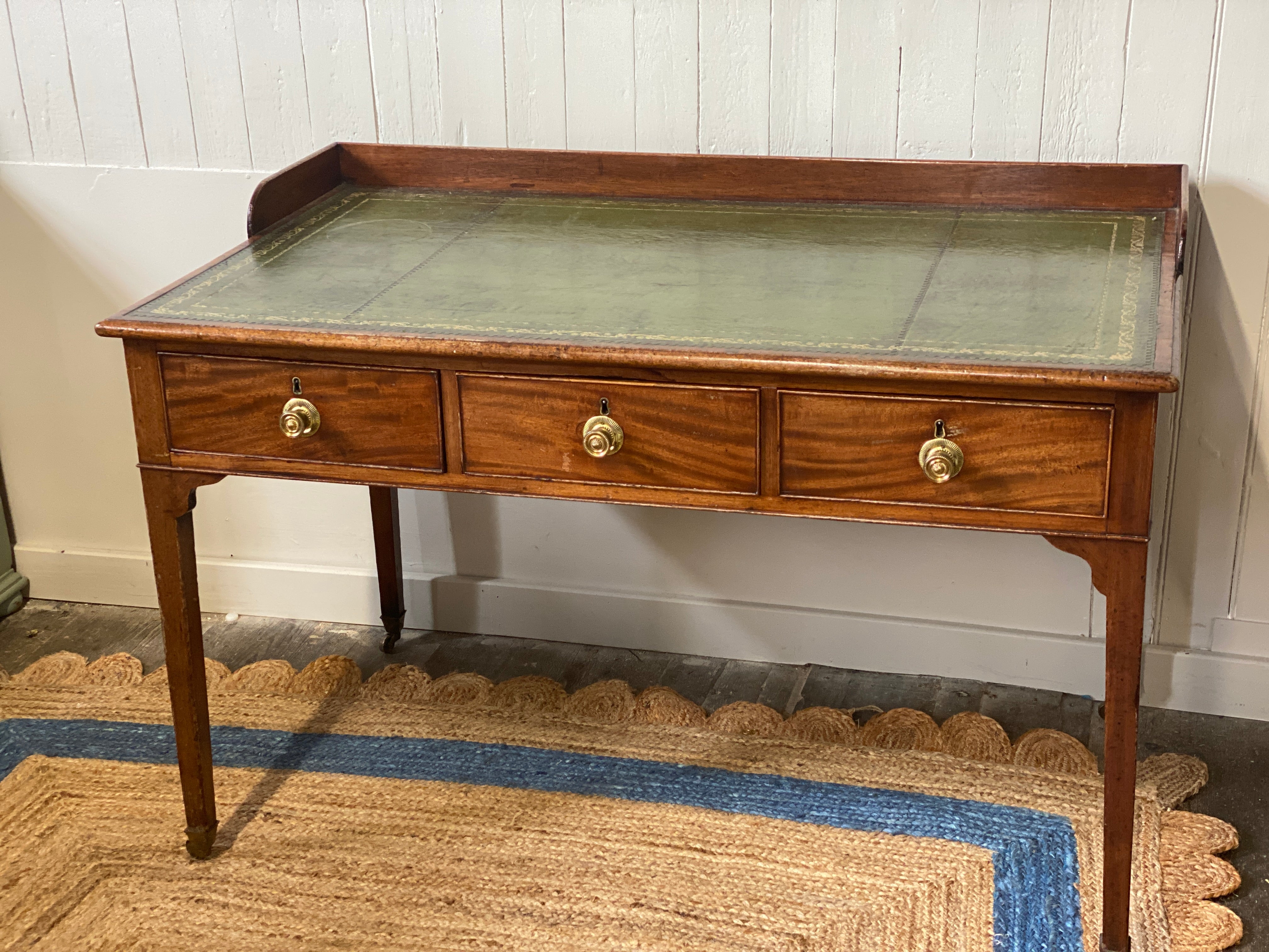Regency Writing Desk with Leather Top