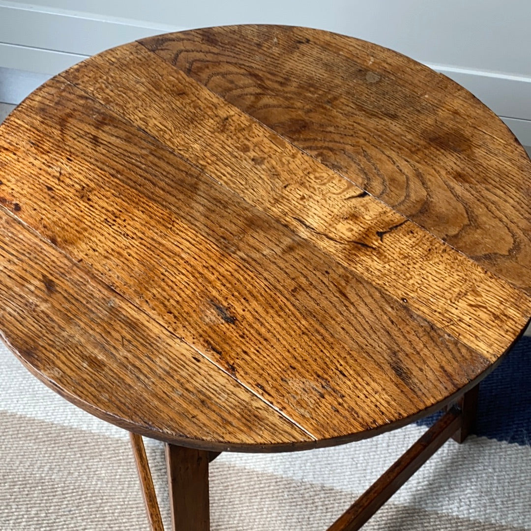 Gorgeous C18th Golden Oak Cricket Table