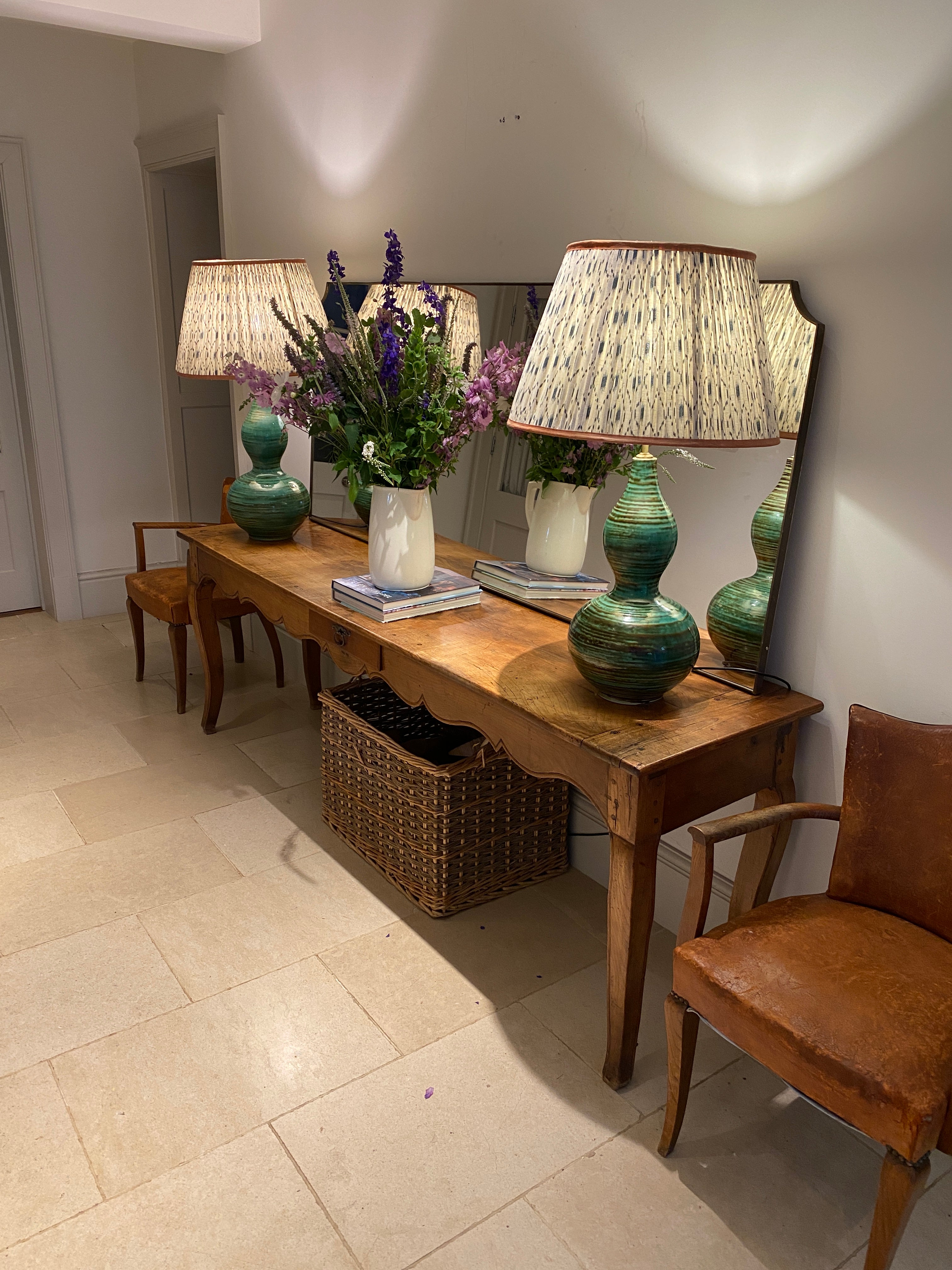 Large Italian Midcentury Landscape Mirror