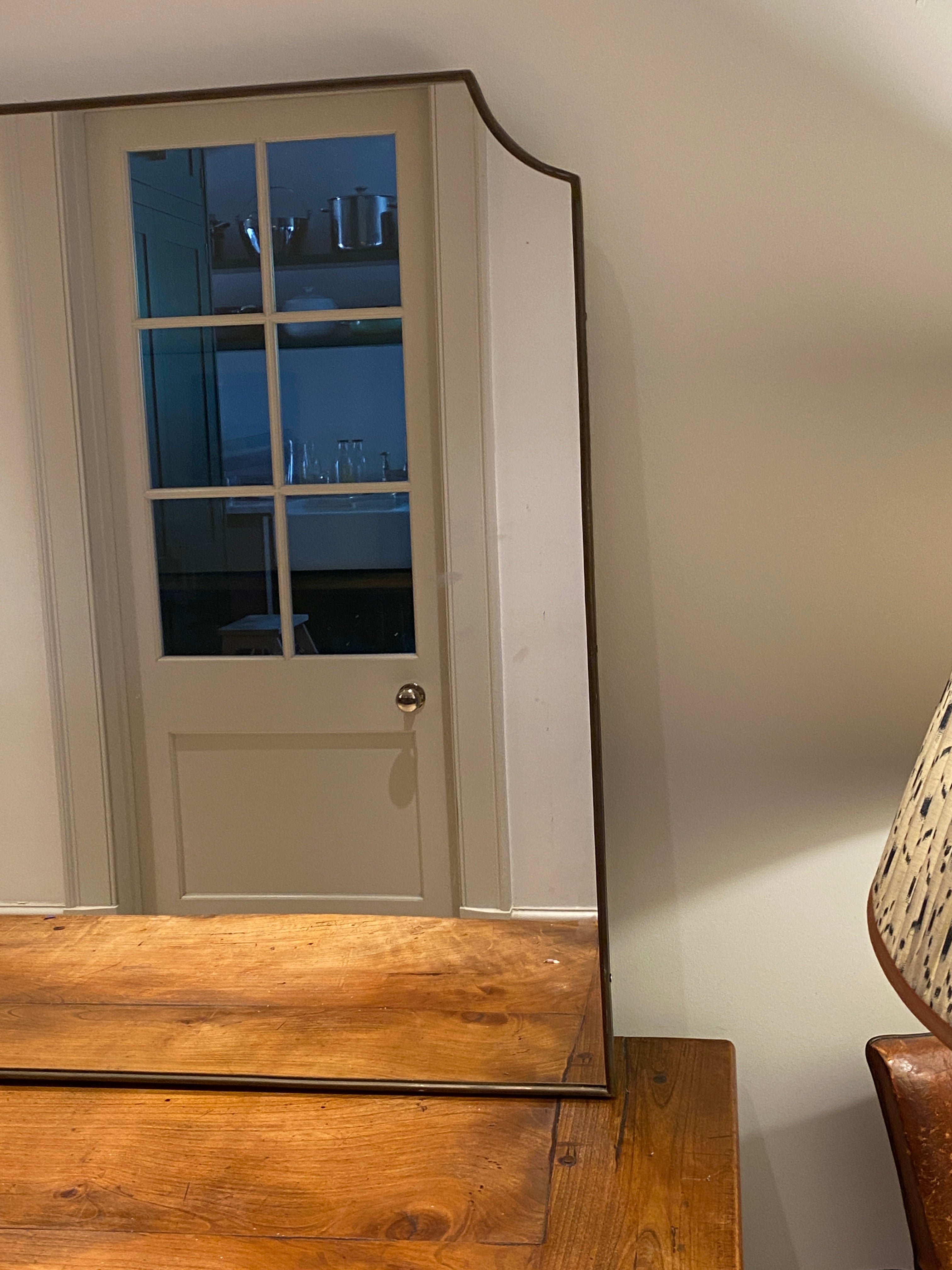 Large Italian Midcentury Landscape Mirror