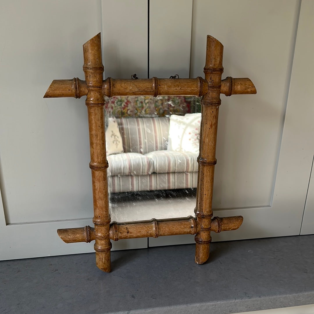 Small Faux Bamboo Mirror