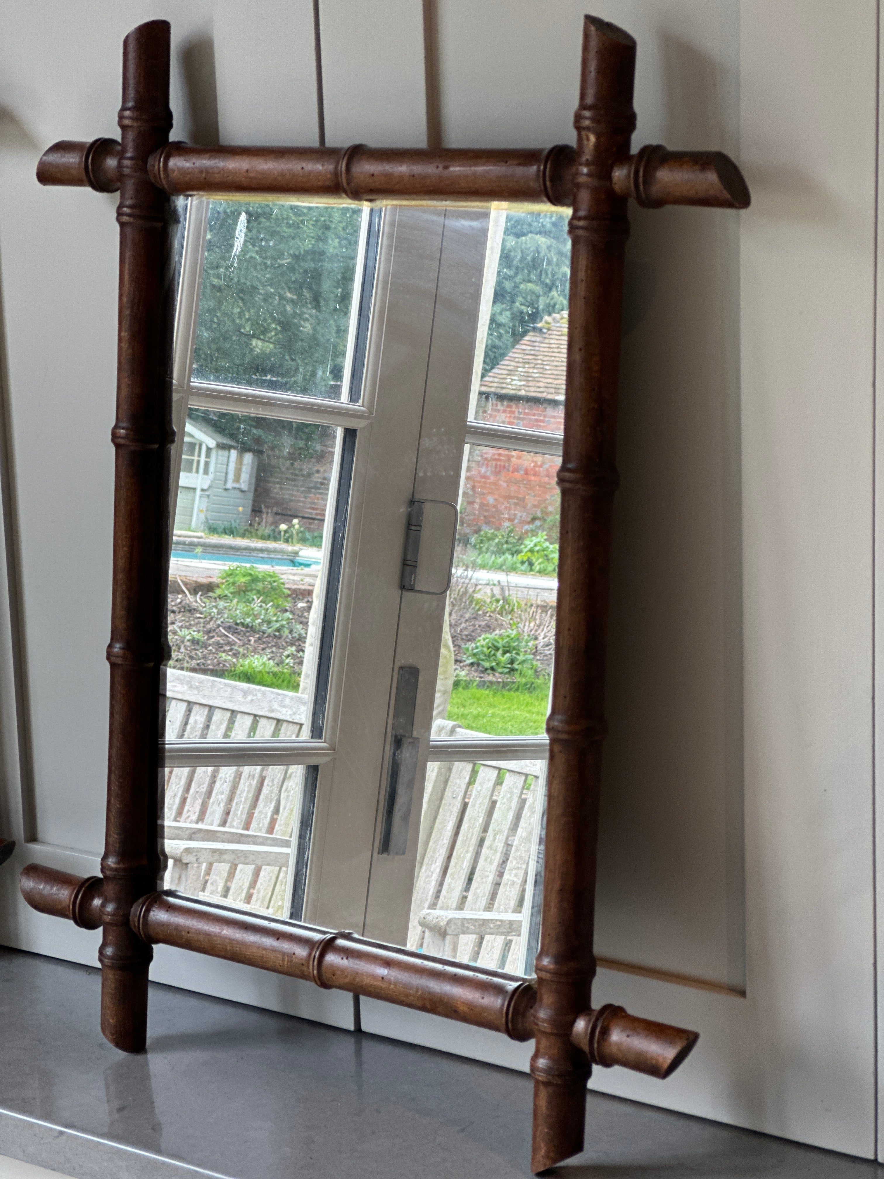 French Faux Bamboo Mirror ( 59cm by 49cm)