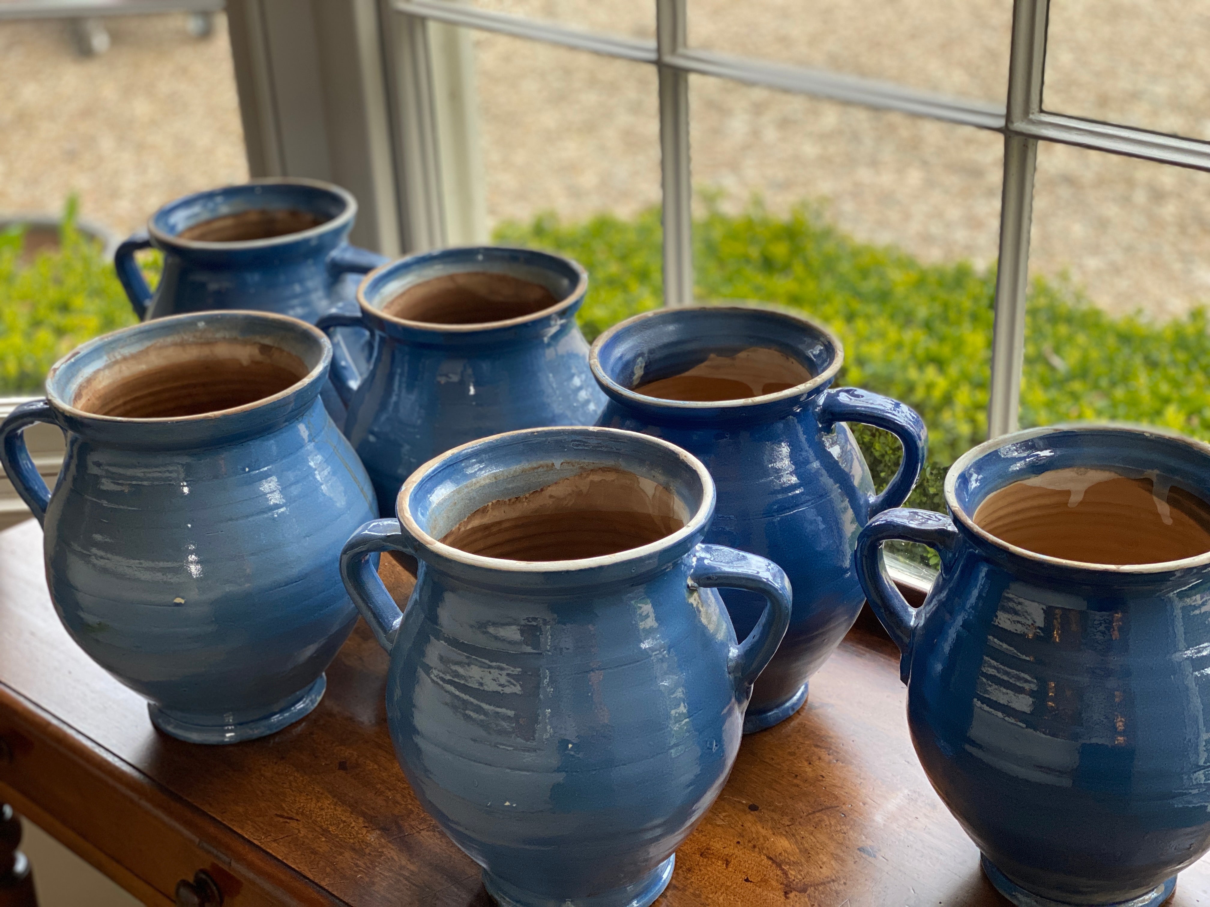 Large Vintage Hungarian Jugs/Urns - Dark Blue