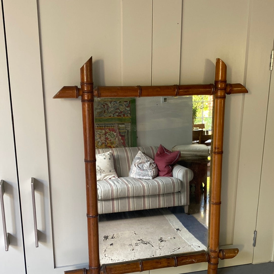 Medium Faux Bamboo Mirror ( 62cm by 50cm)