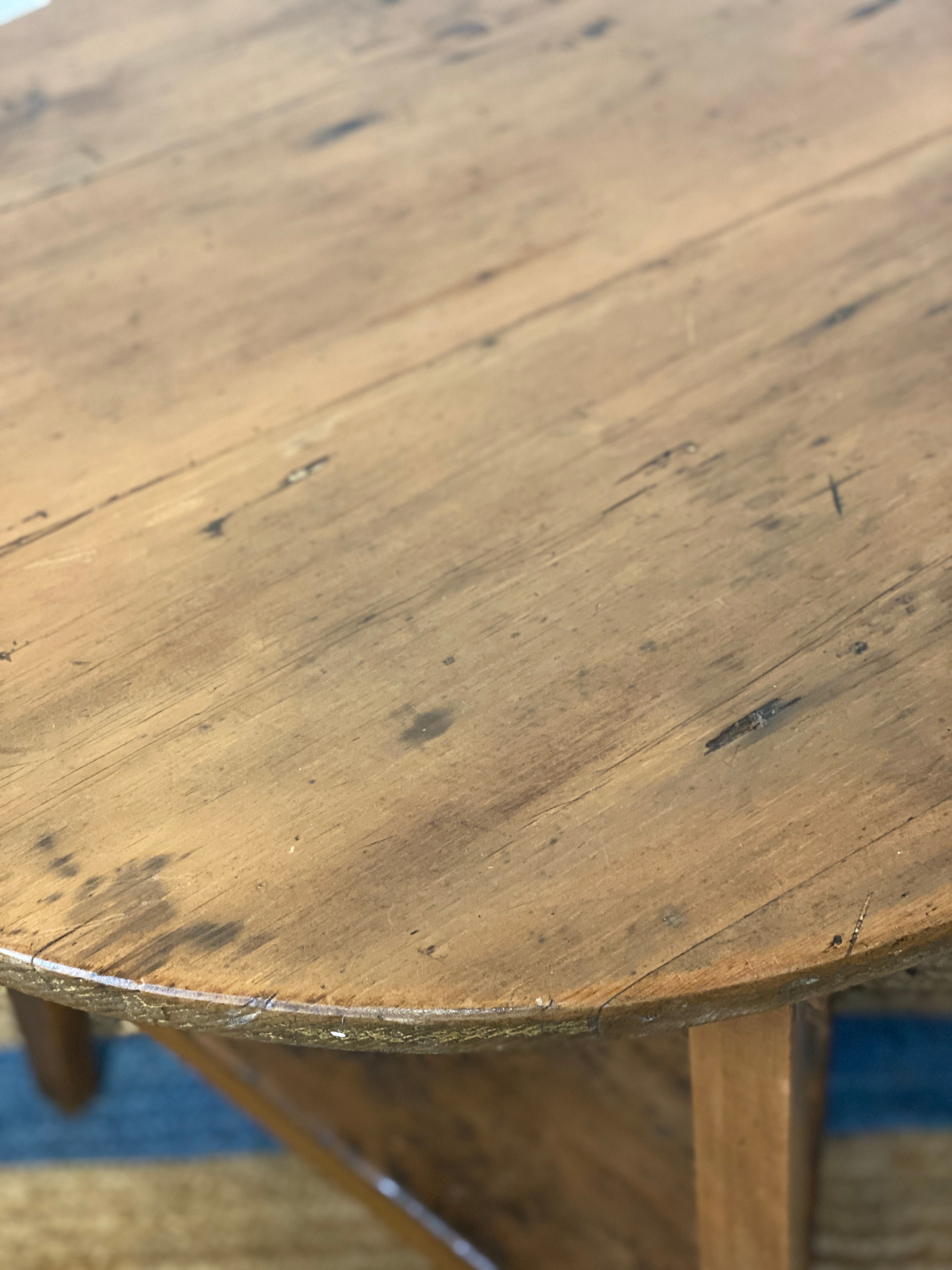 Lovely Large Cricket Table in Pitch Pine