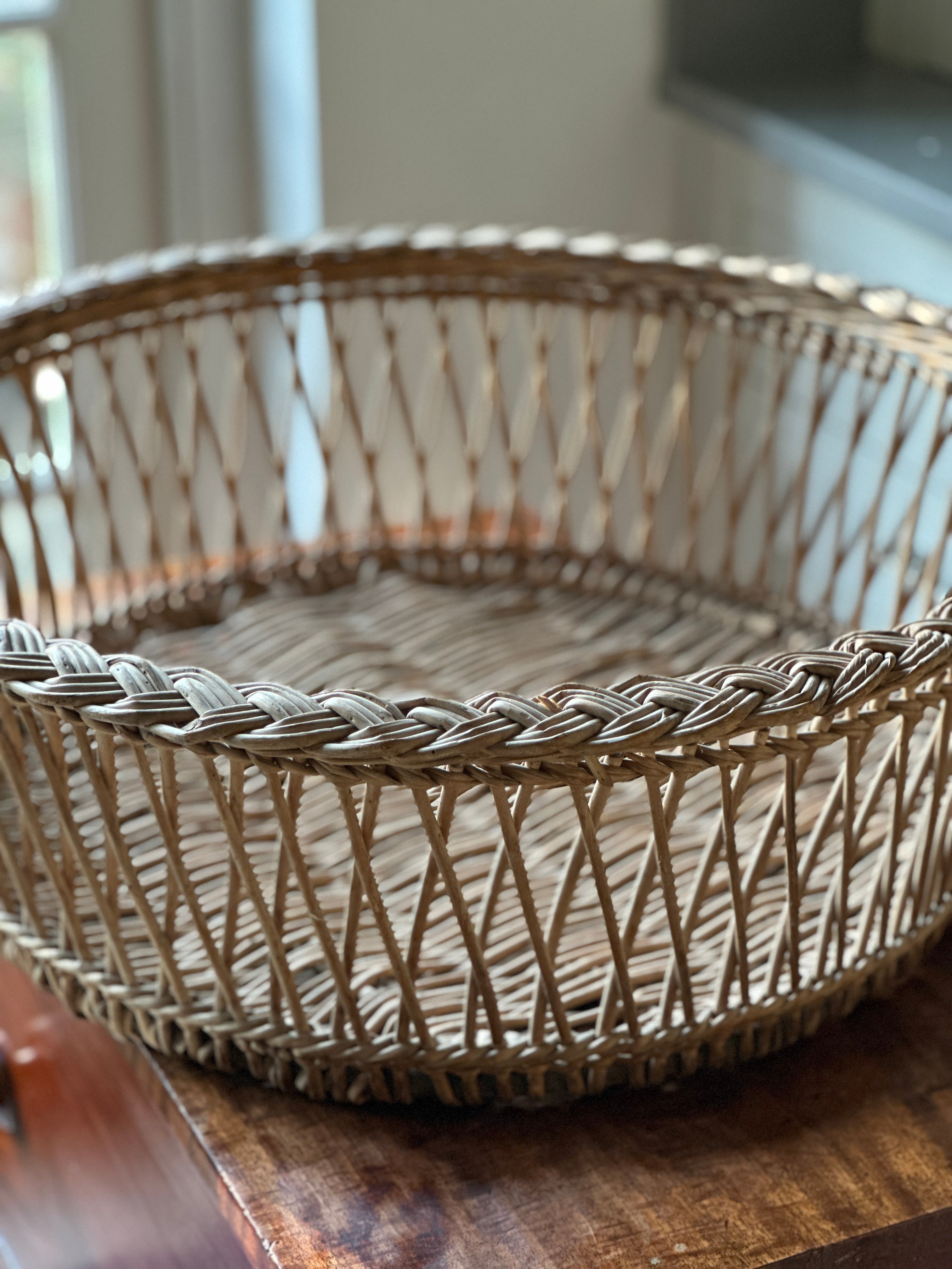 Large Round Vintage Basket
