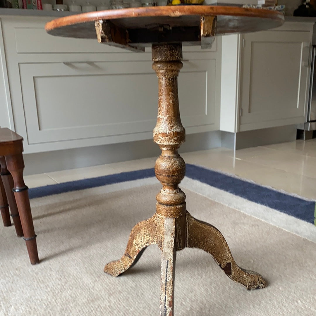 Pretty Tripod Table with lovely original painted leg