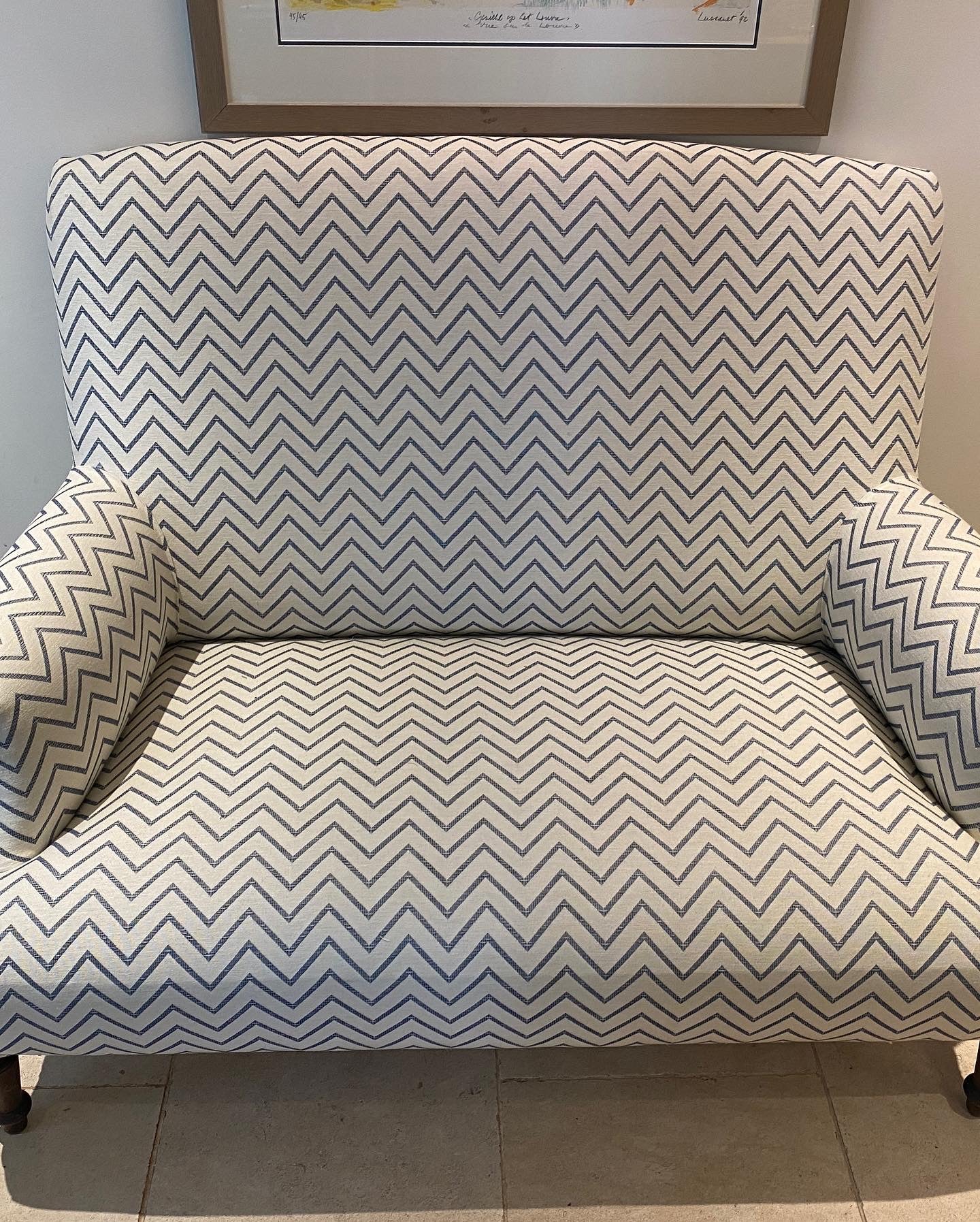 Small C19th French Sofa ‘Loveseat’ in GG Hintlesham