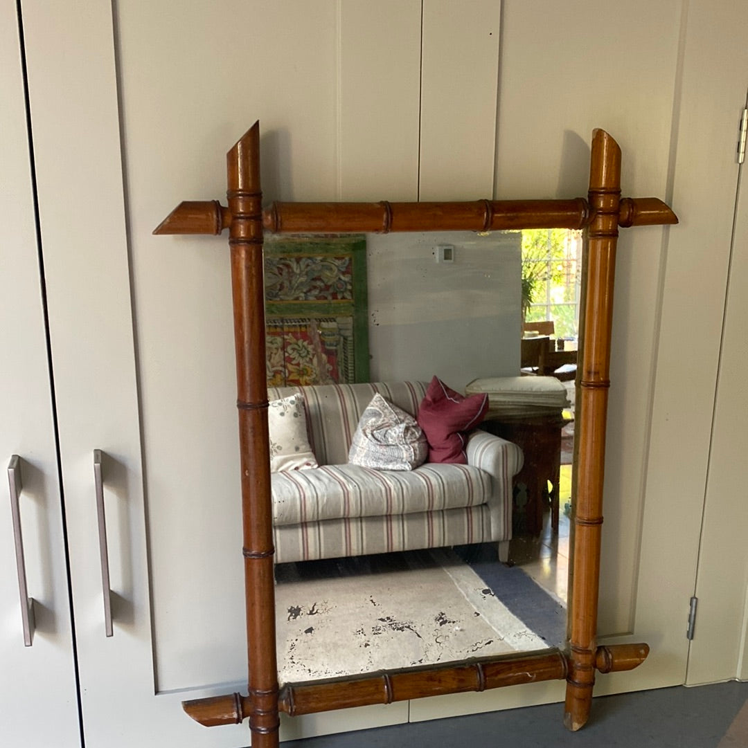 Medium Faux Bamboo Mirror ( 62cm by 50cm)