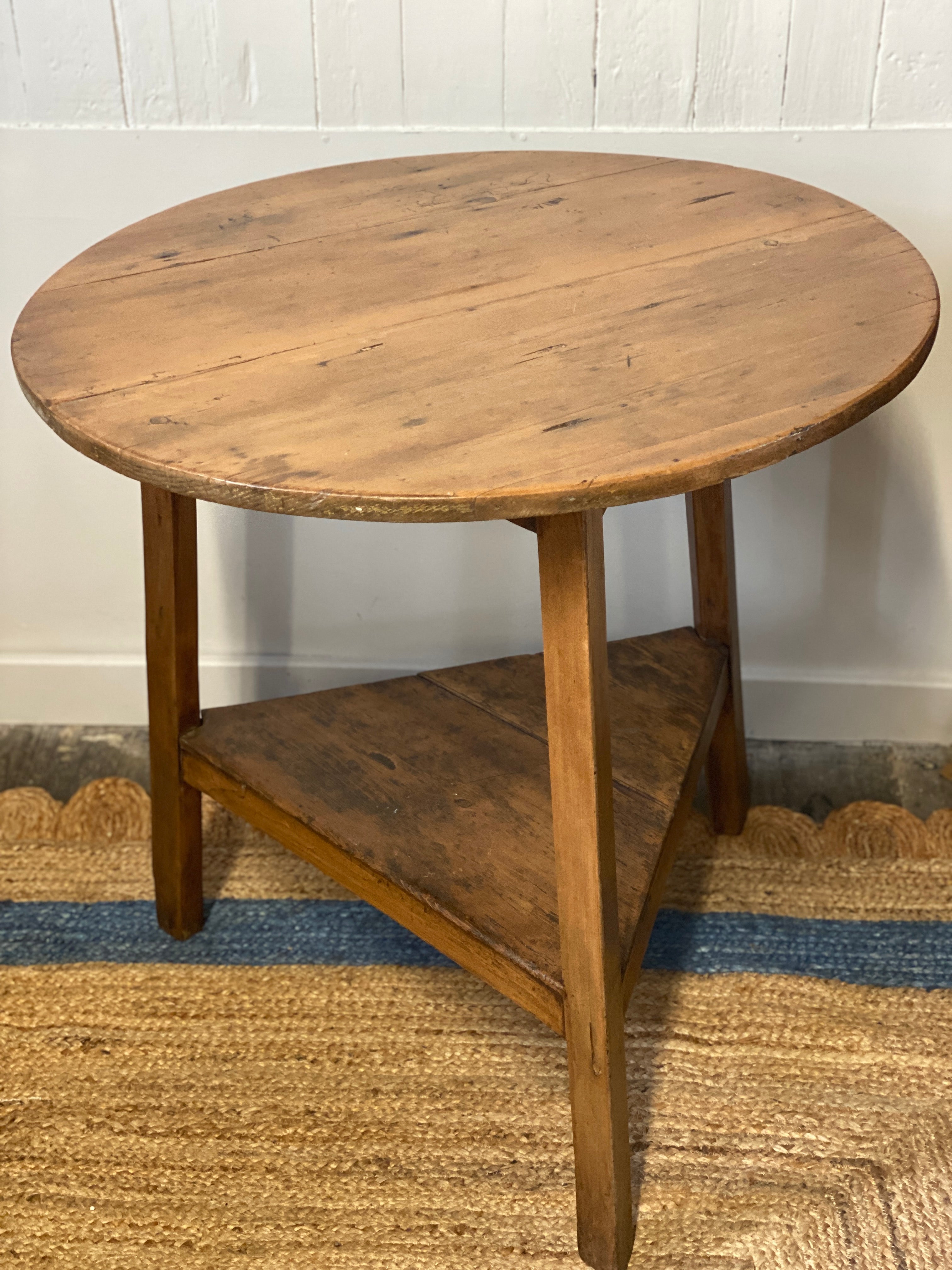 Lovely Large Cricket Table in Pitch Pine