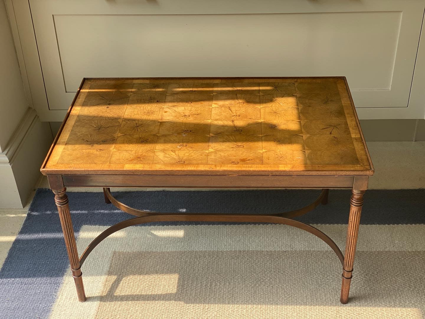 Mid Century Oyster Yew Coffee Table