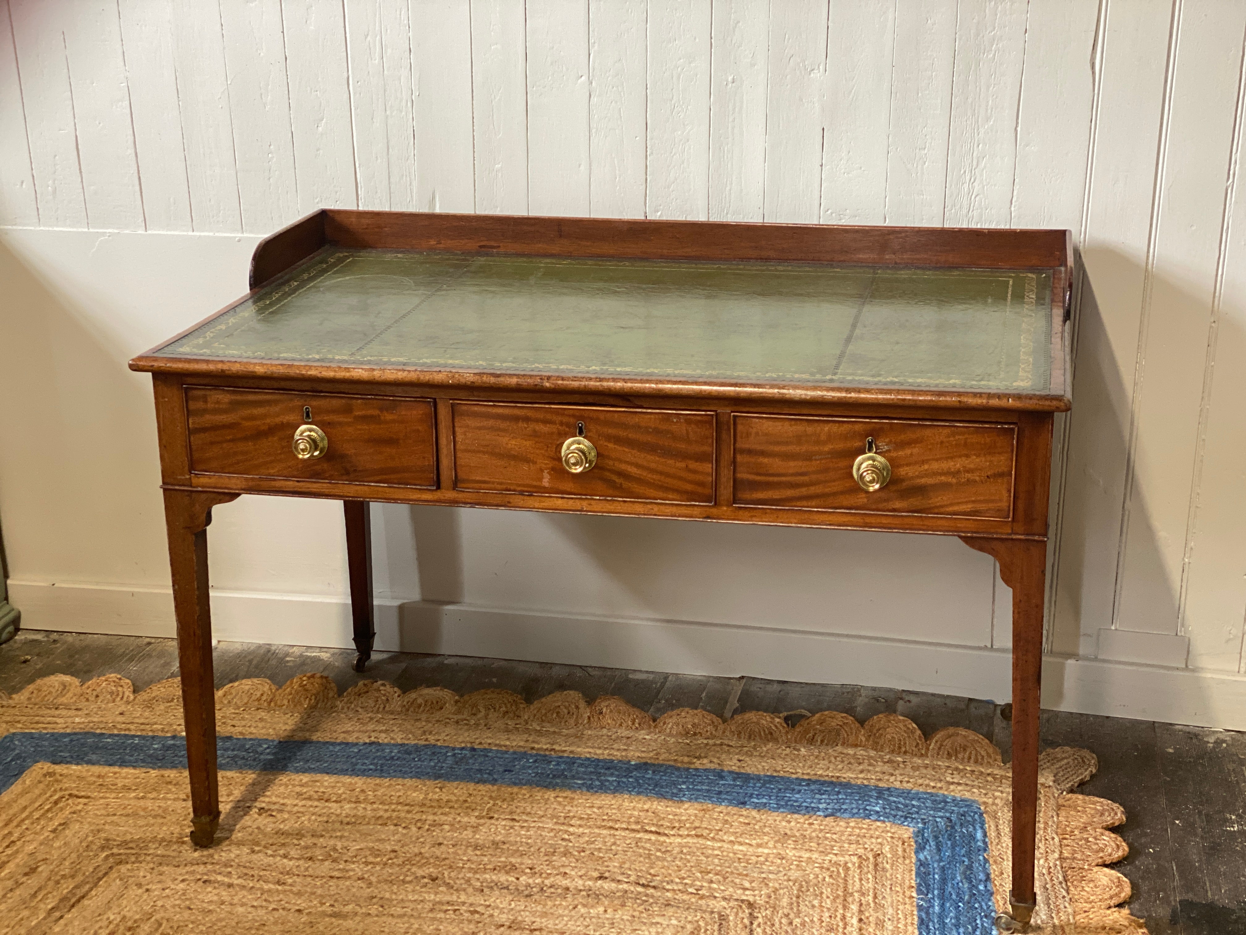 Regency Writing Desk with Leather Top