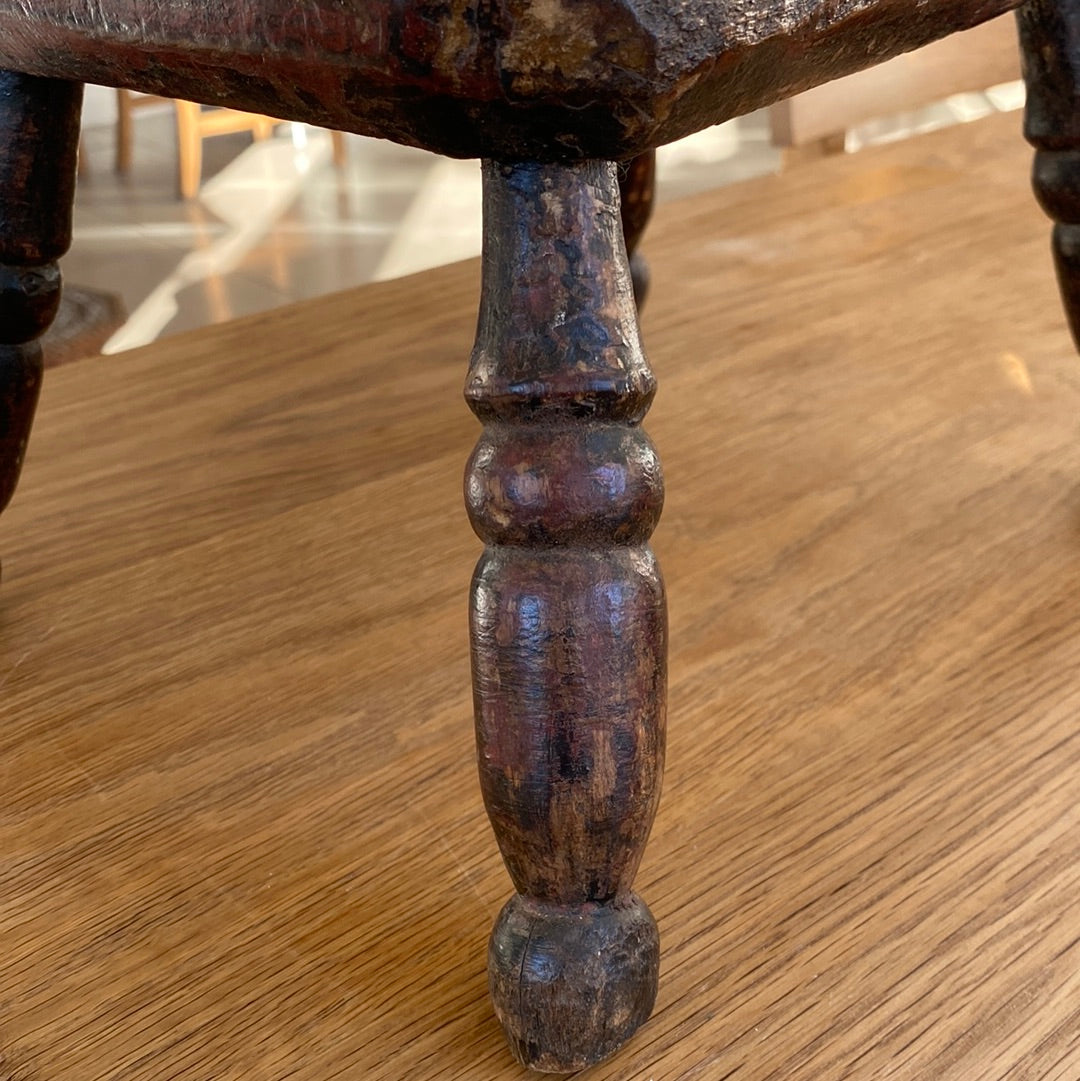 Tiny Oak Stool with Rectangular Top