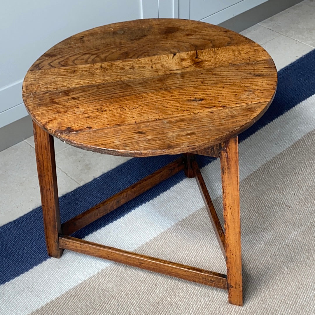 Gorgeous C18th Golden Oak Cricket Table