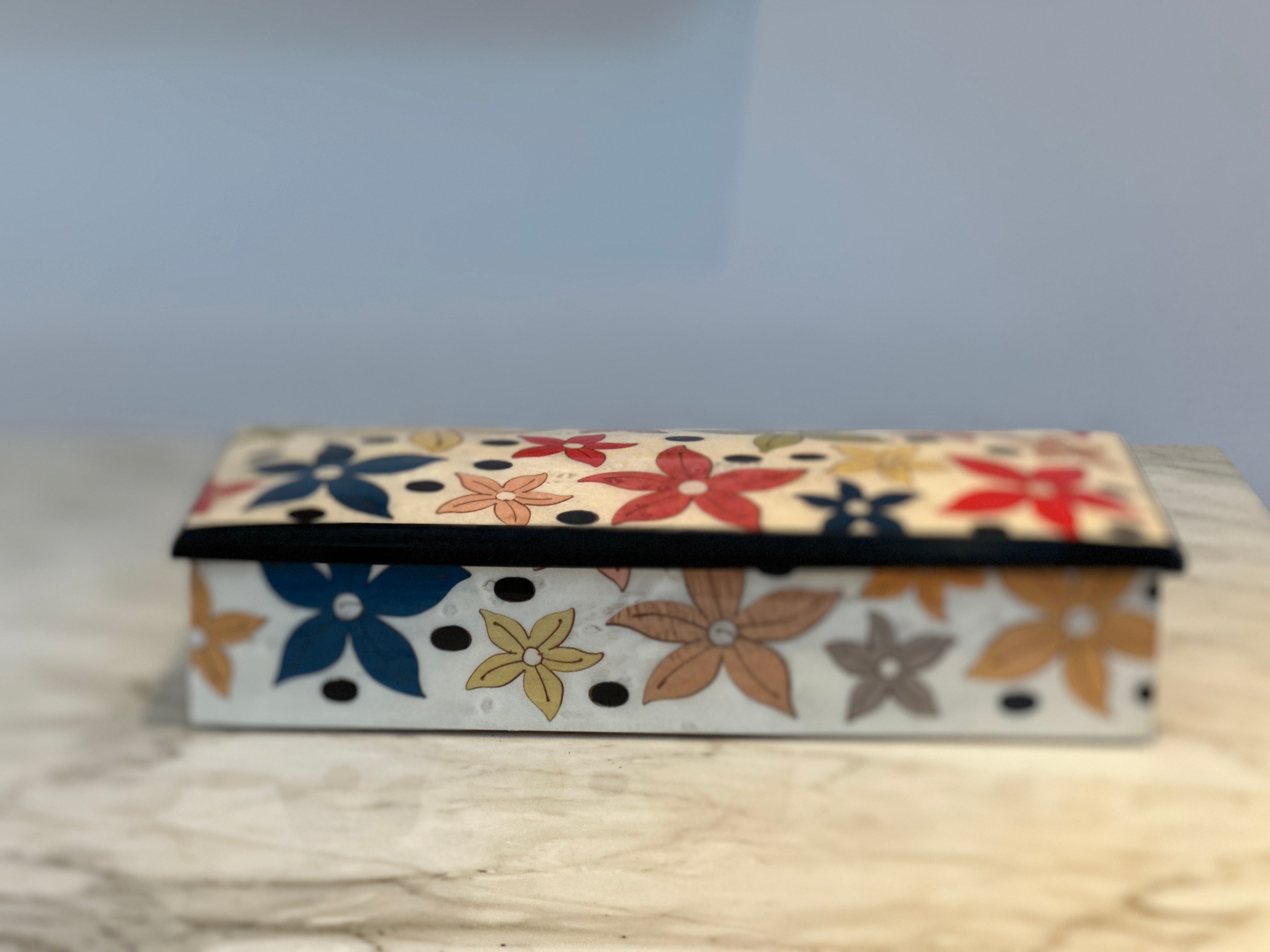 Rectangular Marquetry Box - Star Anise