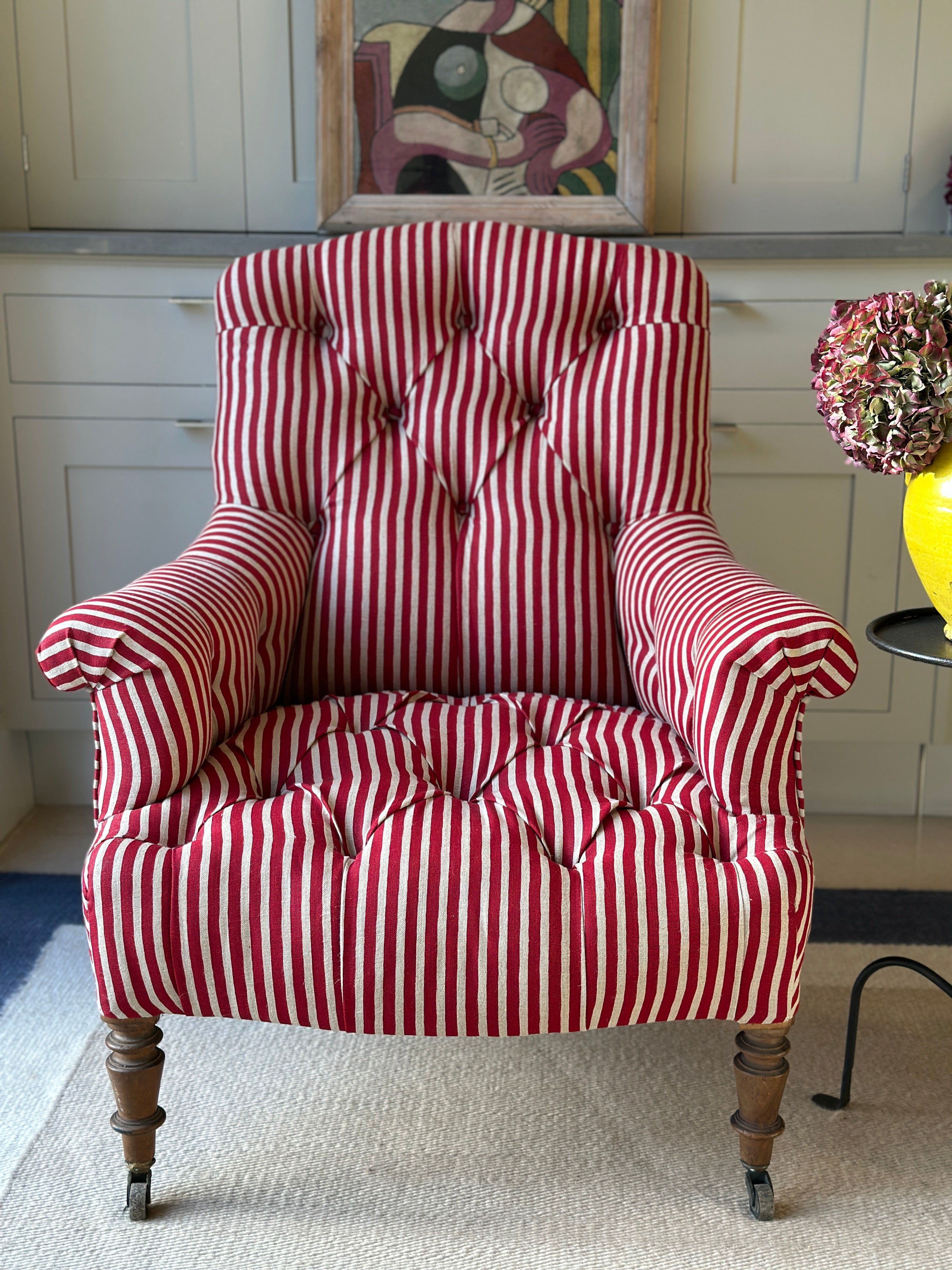 Late C19th French Button Back Chair