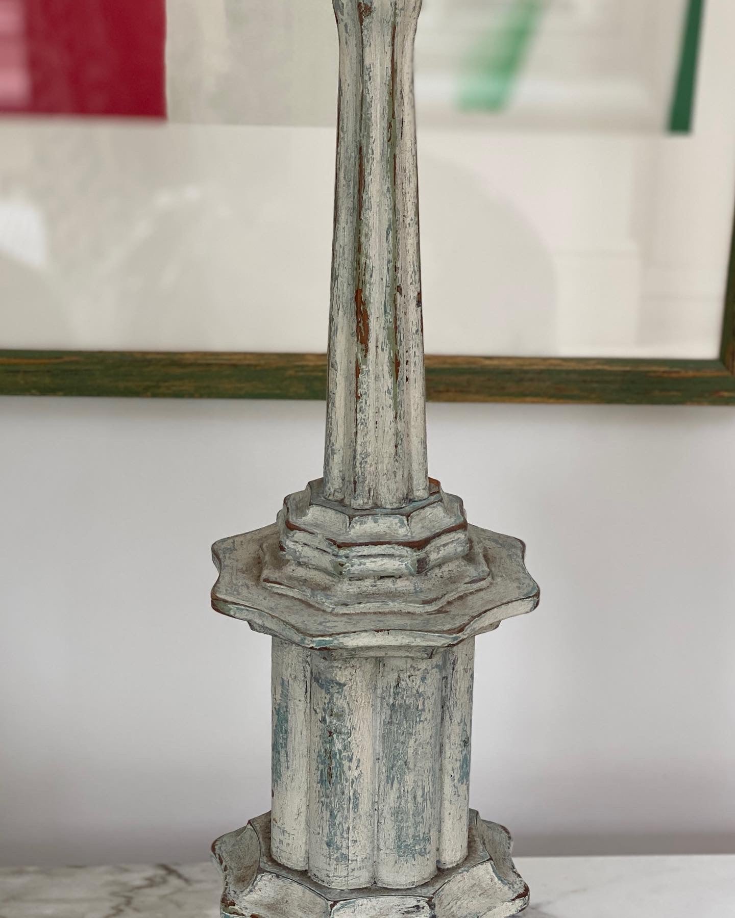 Vintage Tiered Wooden Lamp