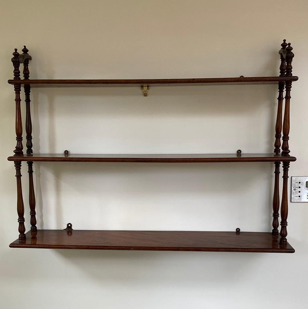 Late 19th Century Mahogany Hanging Shelves