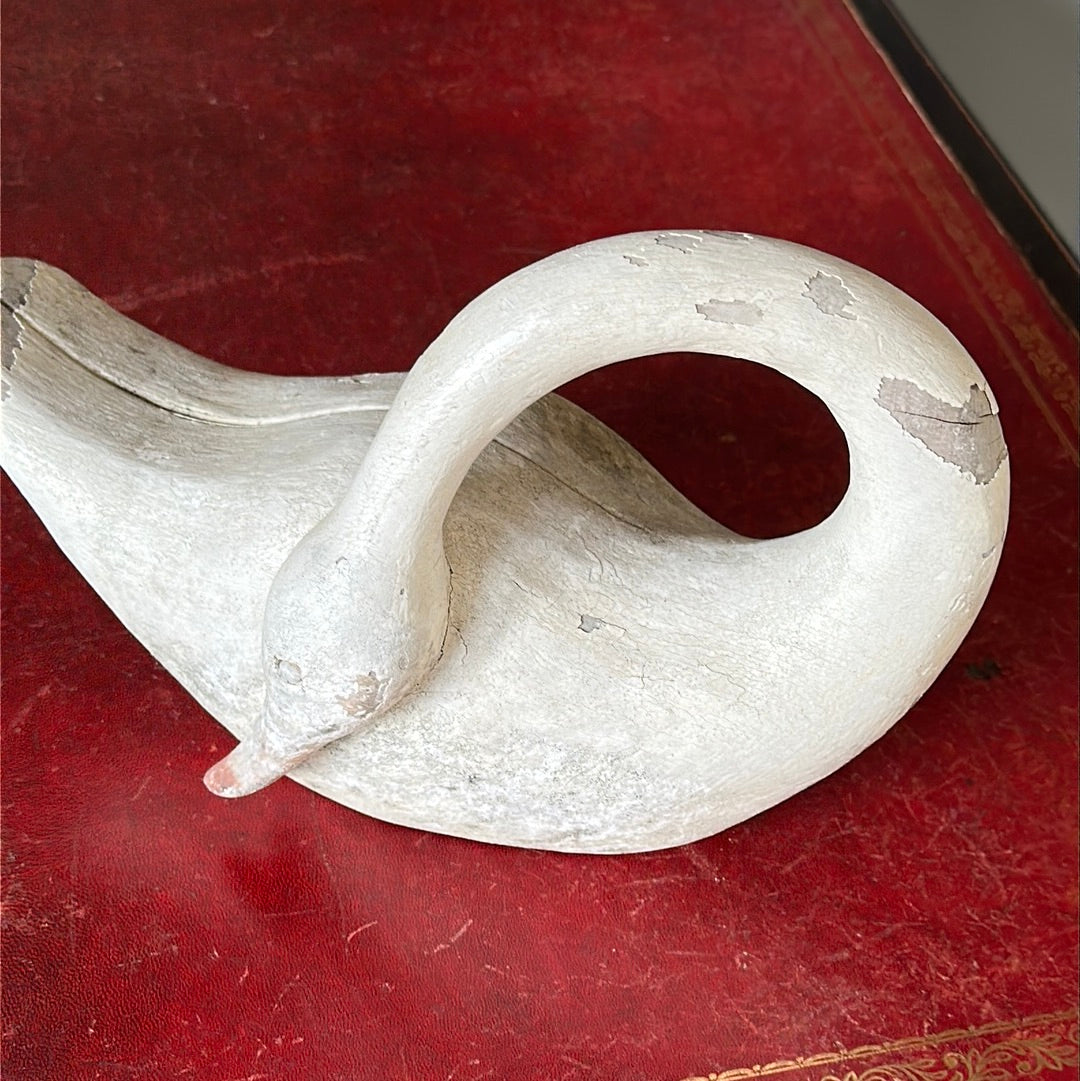 Vintage Wooden Swan