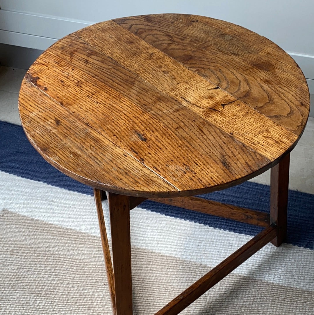 Gorgeous C18th Golden Oak Cricket Table