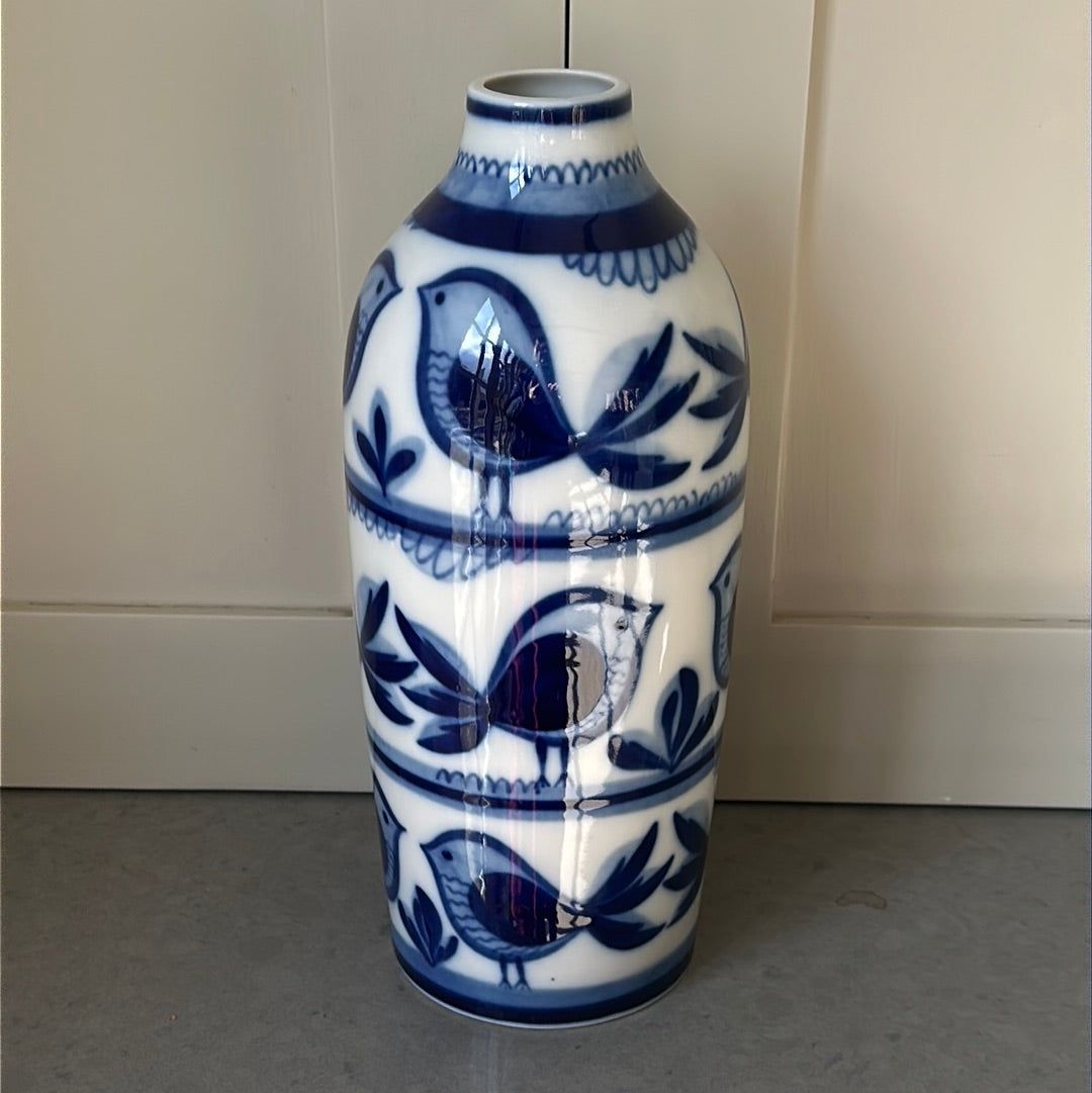 Decorative Blue and White Vase by Lomonosov