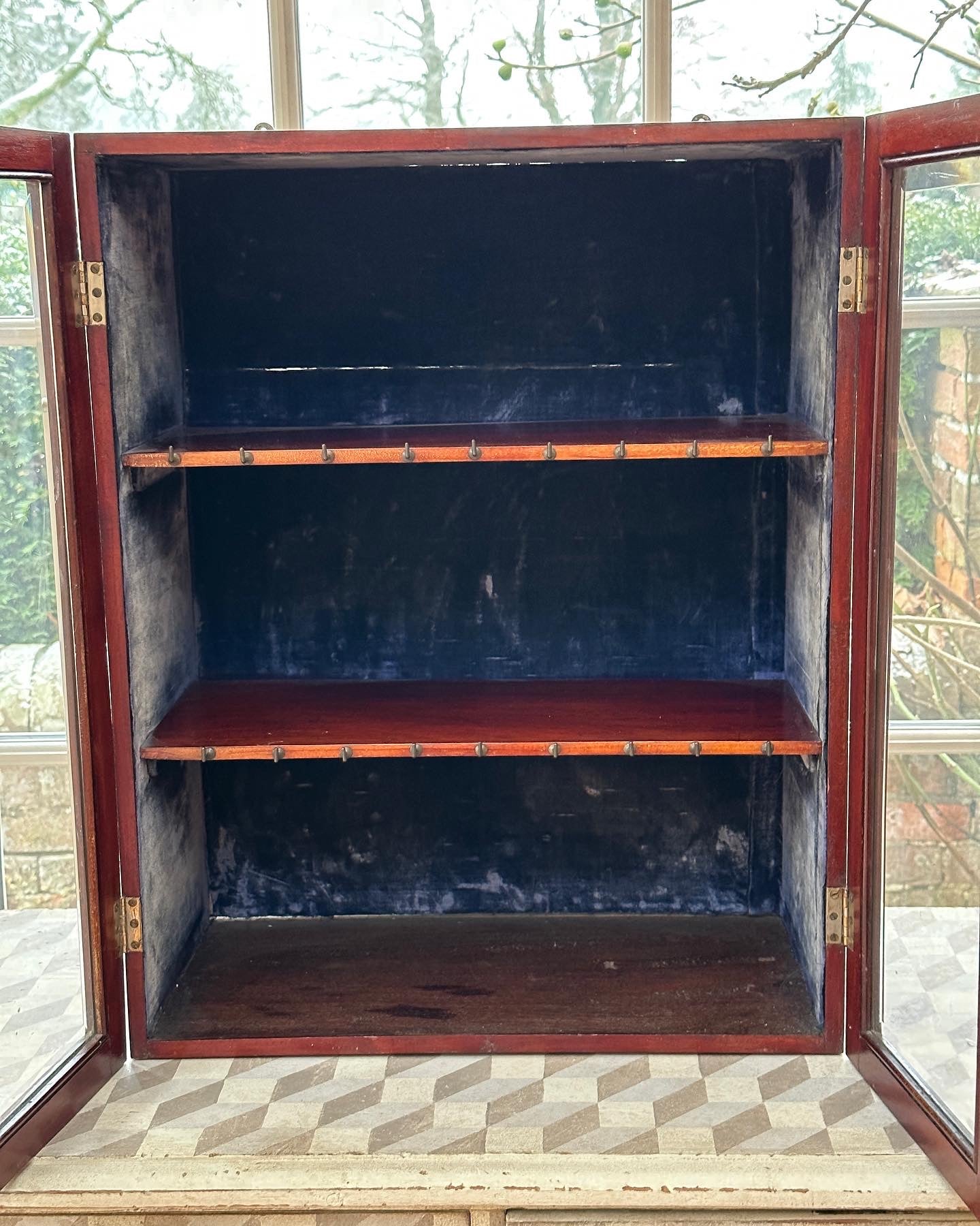 Mahogany Glazed Wall Cabinet