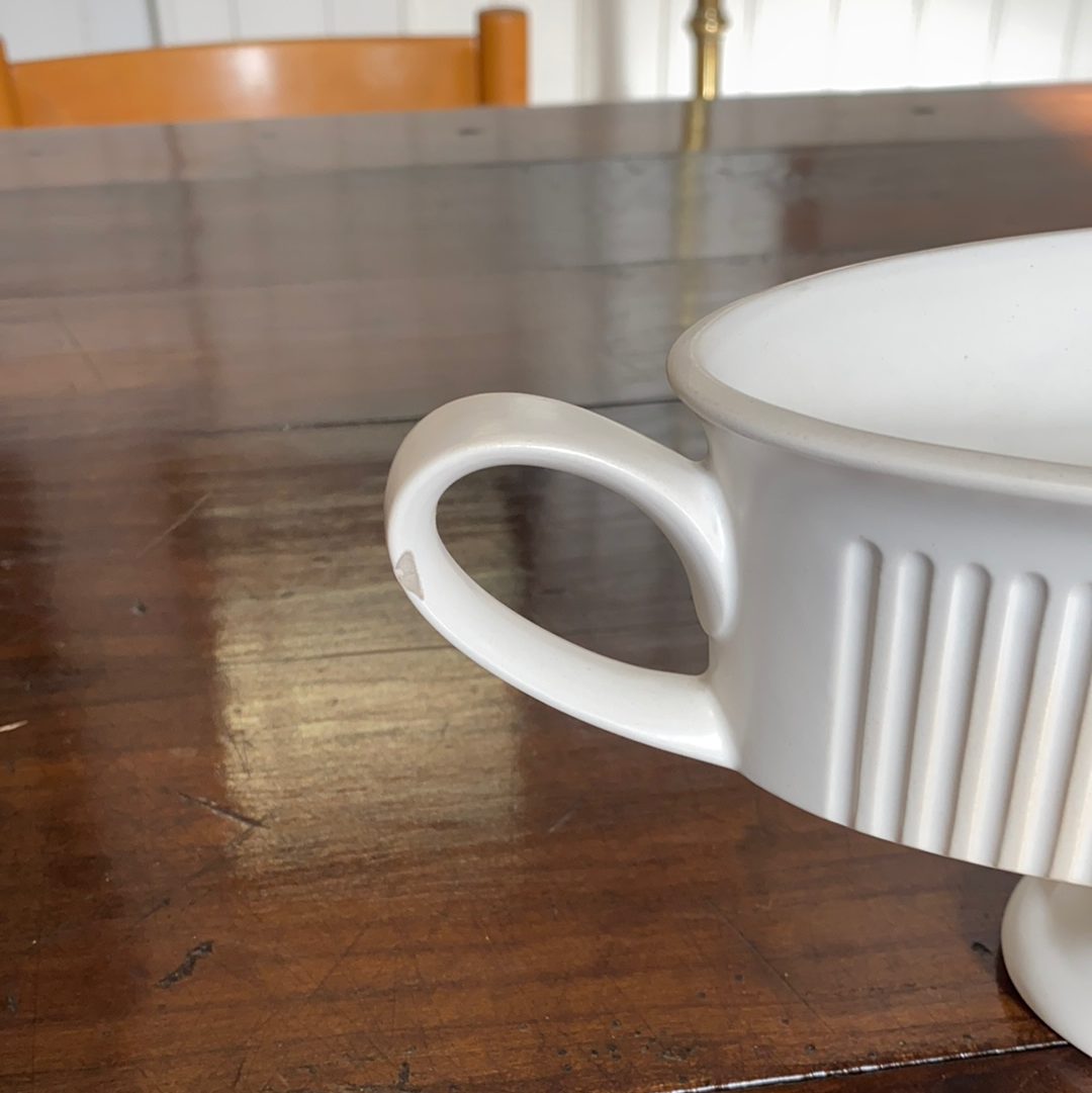 Pretty large Hornsea ribbed Mantel vase