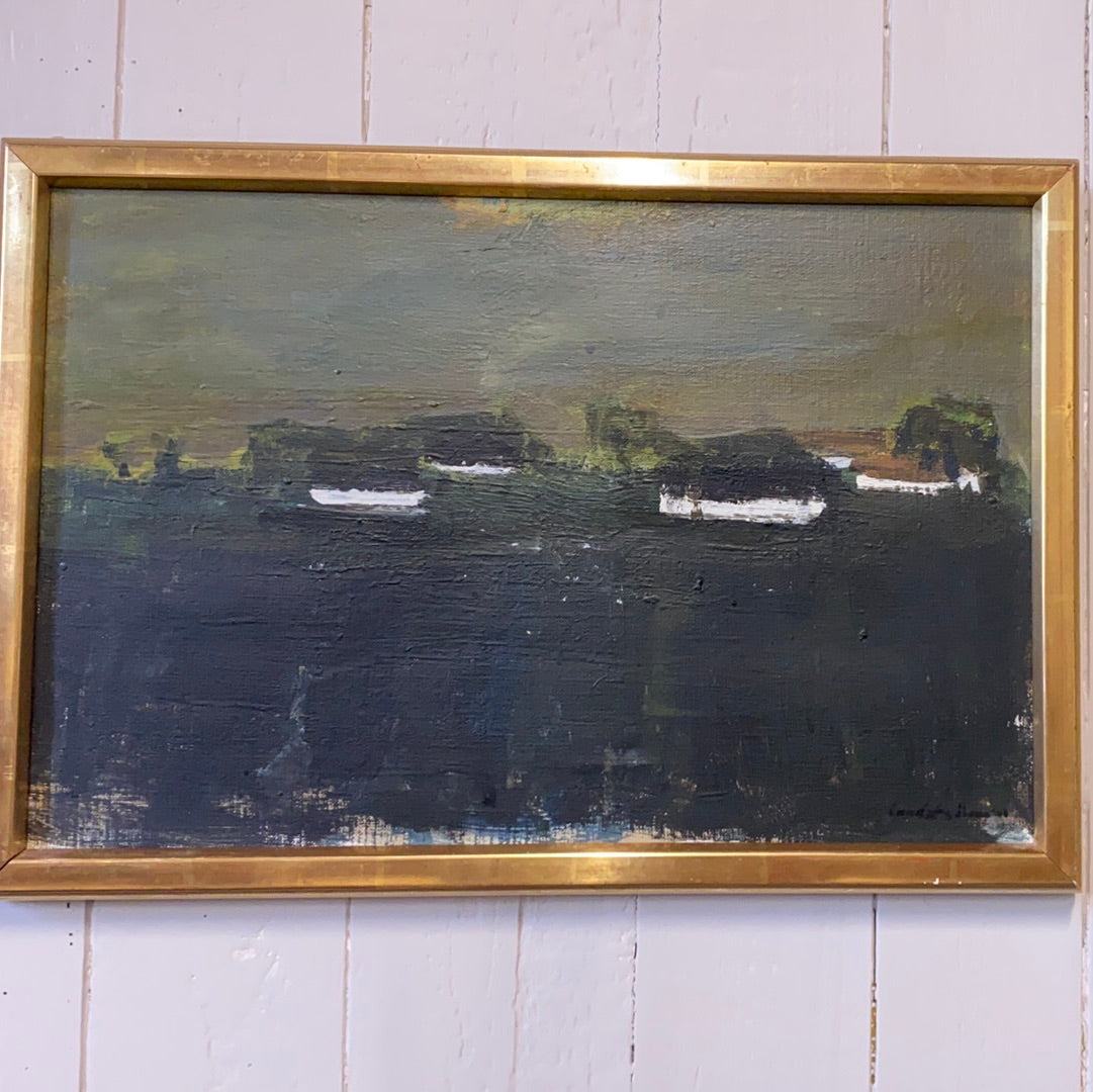 Signed Oil Painting by HJALMAR LUNDSTROM