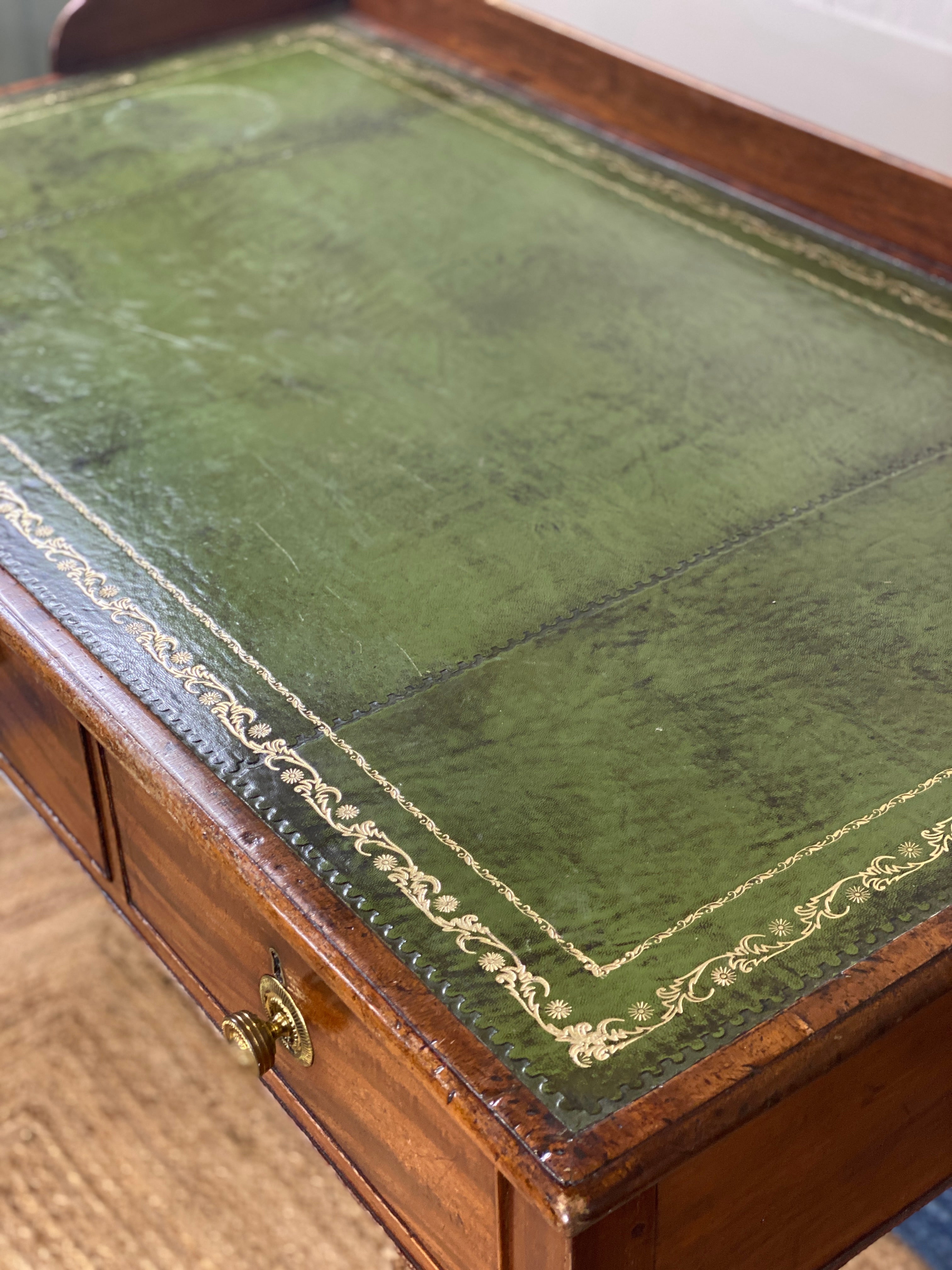 Regency Writing Desk with Leather Top