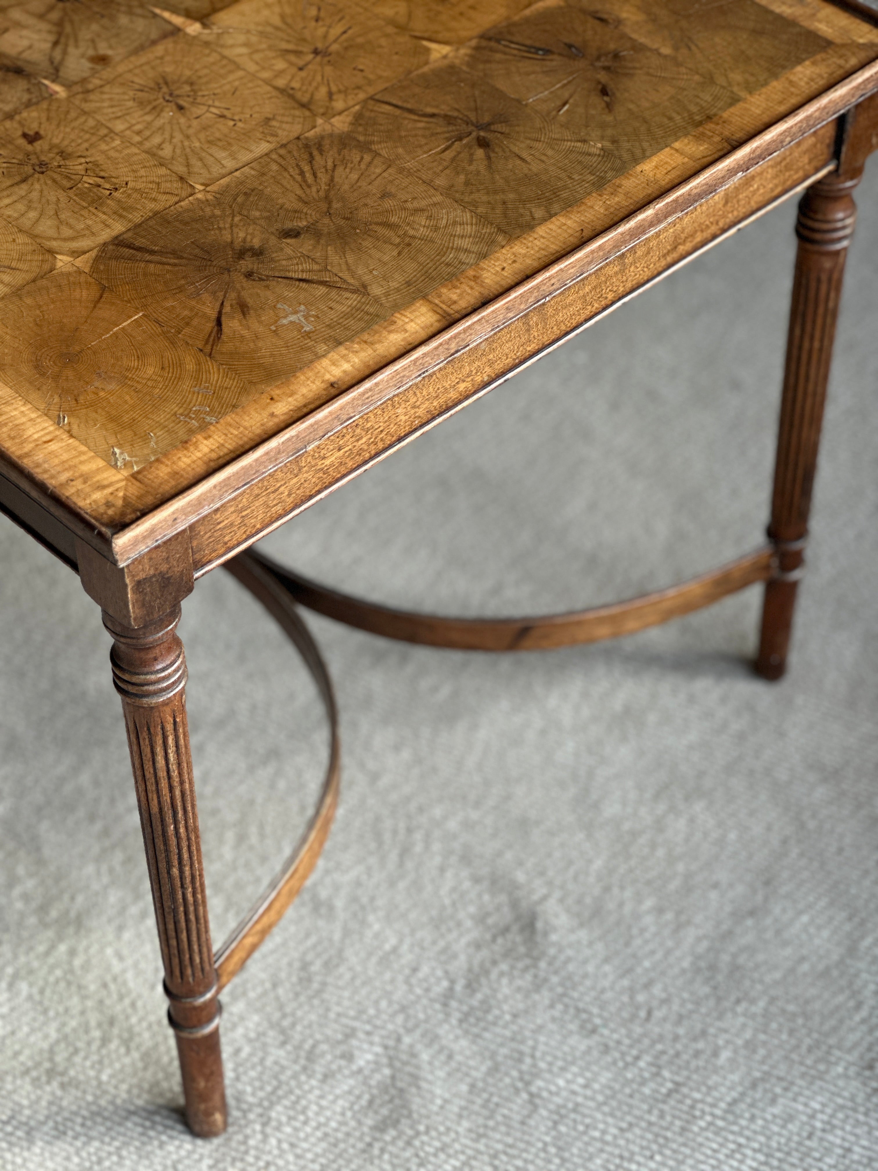 Mid Century Oyster Yew Coffee Table
