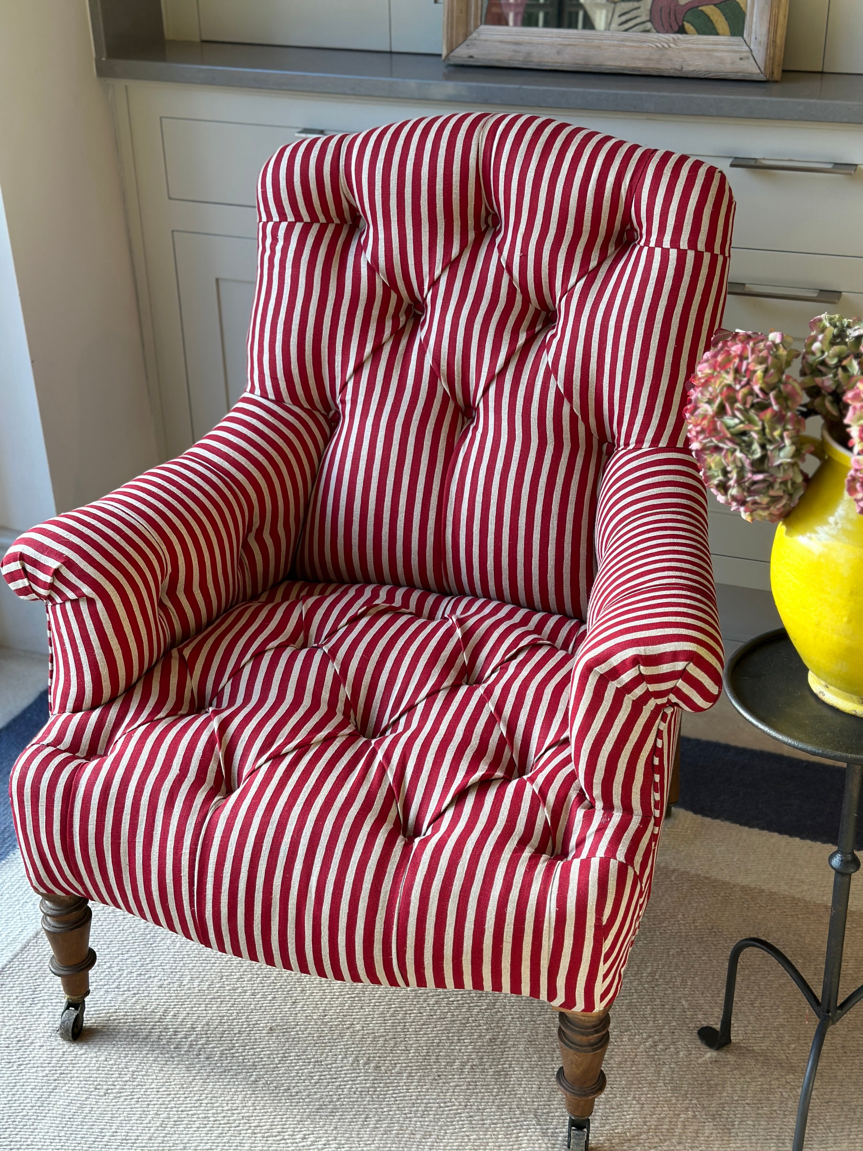 Late C19th French Button Back Chair