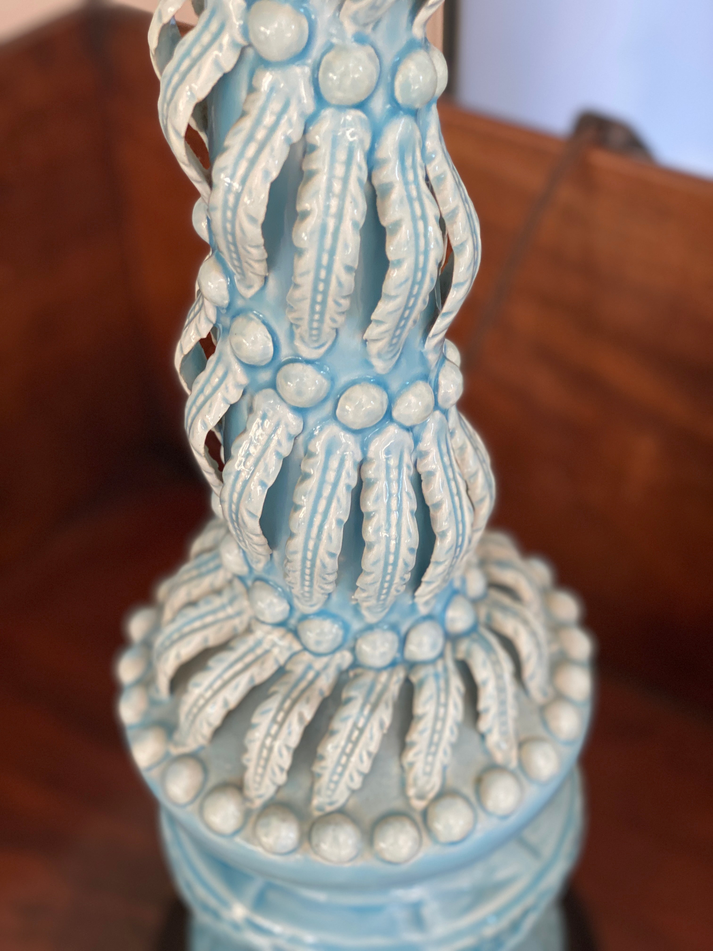 Vintage Pale Blue Casa Pupo table lamp