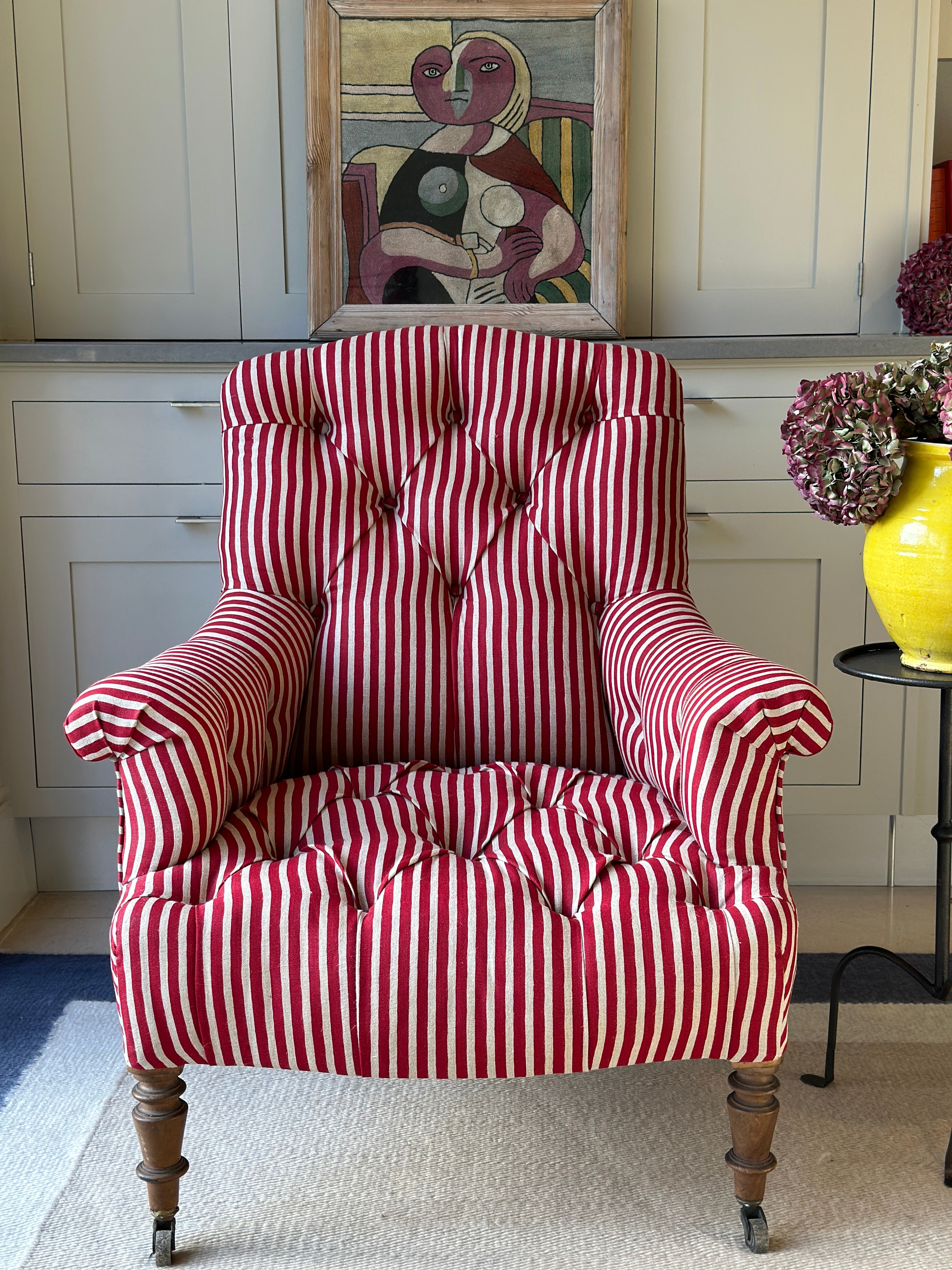 Late C19th French Button Back Chair