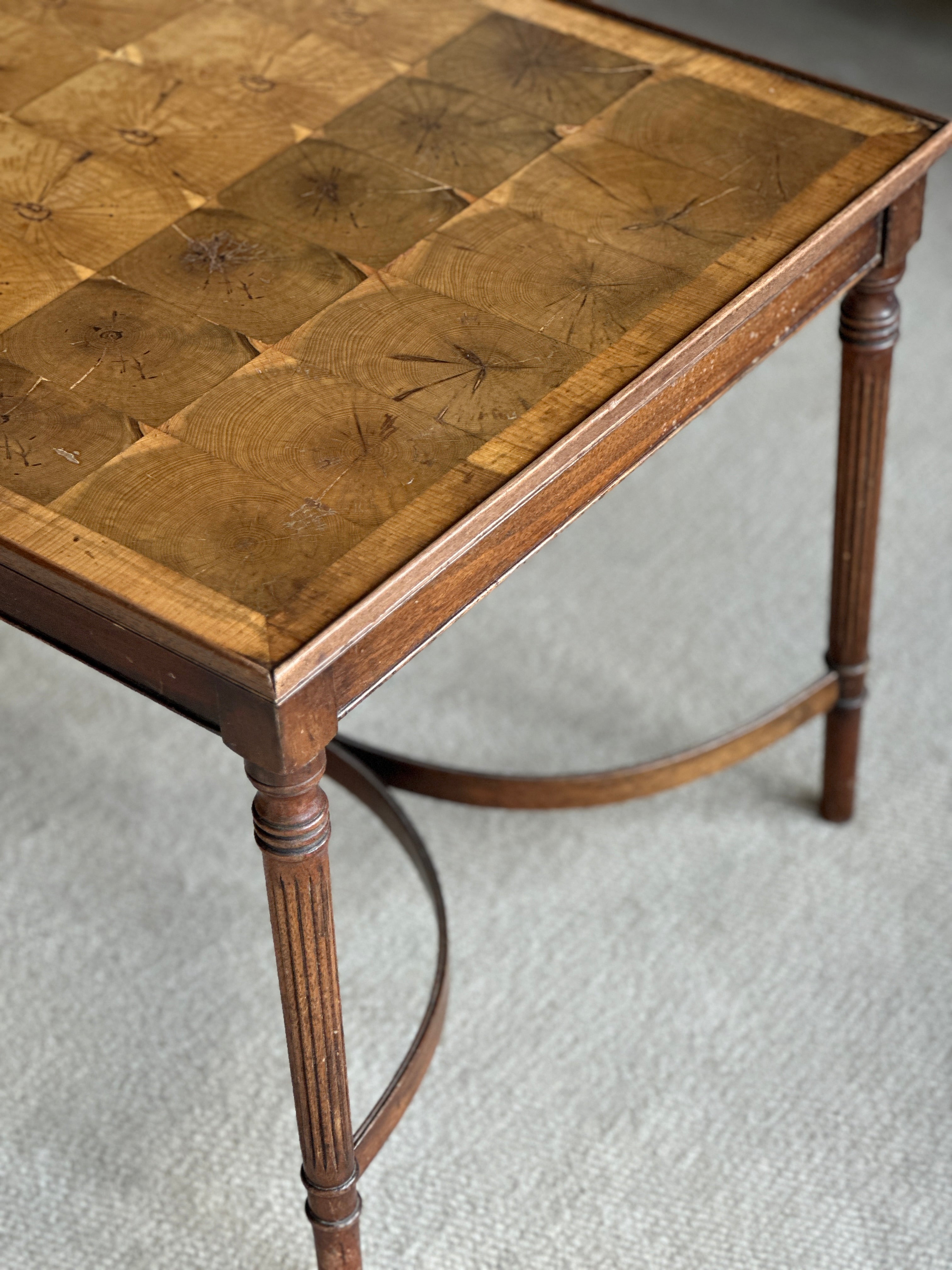 Mid Century Oyster Yew Coffee Table