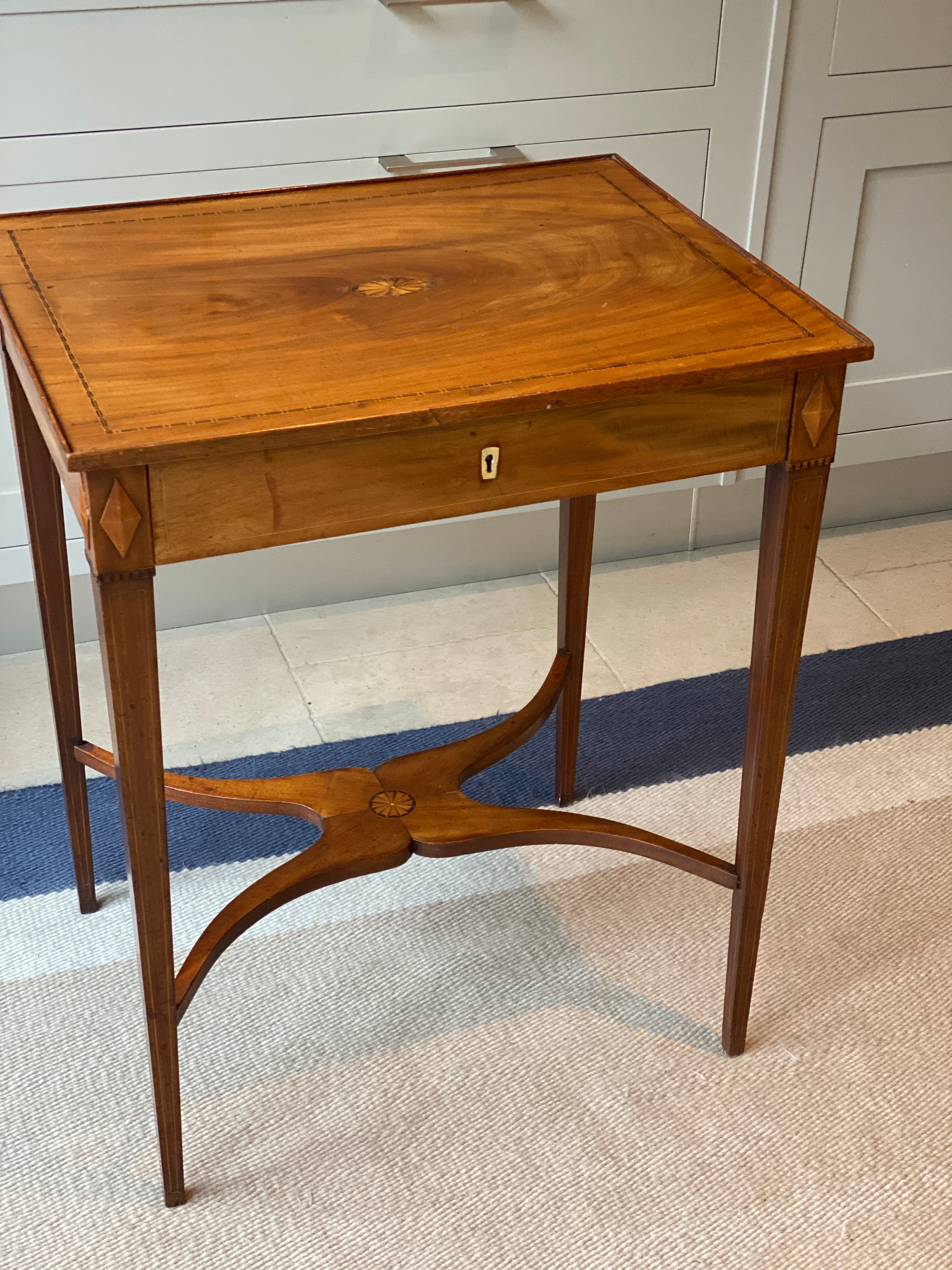 Pretty Early 20th C Side Table with Drawer
