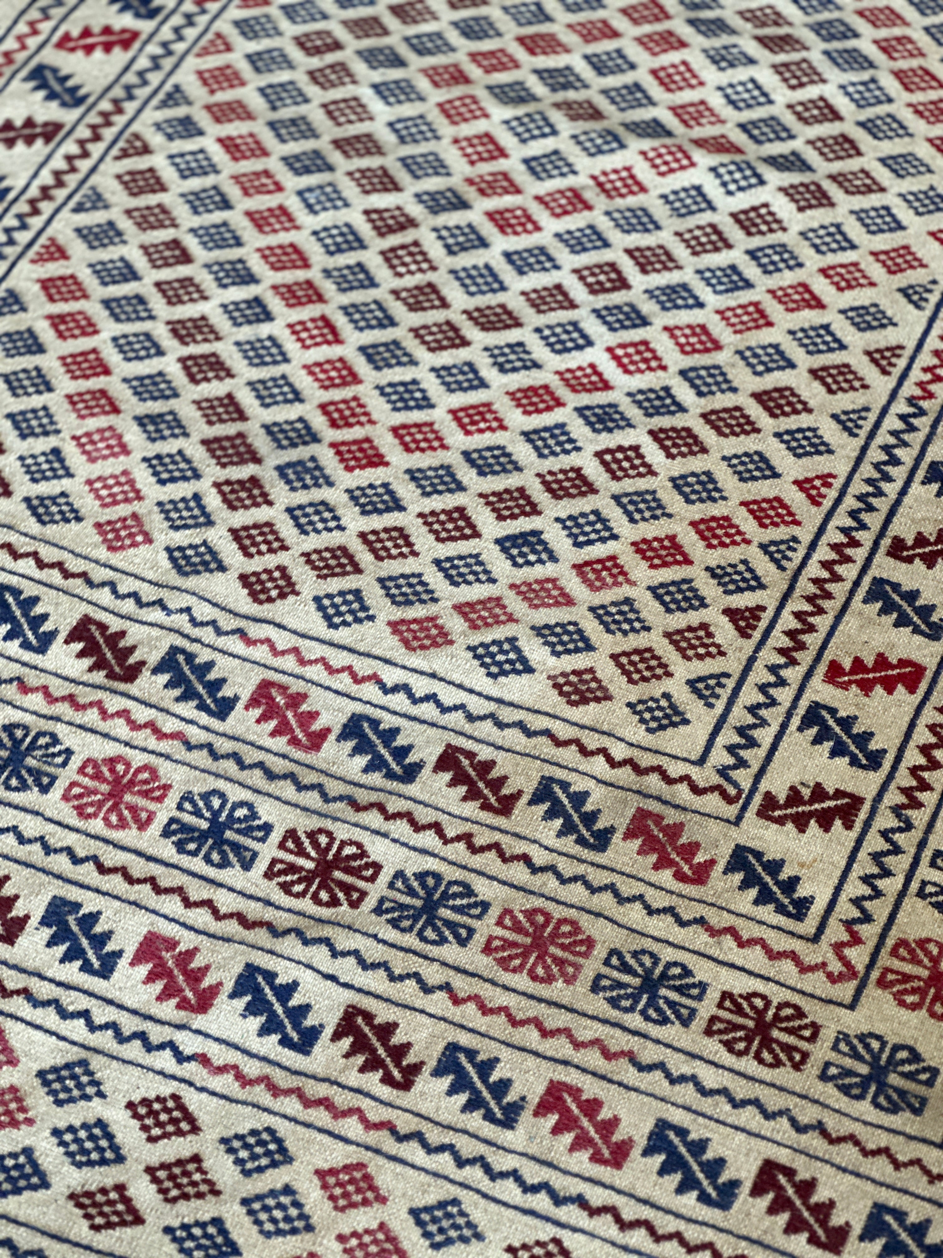 Red and Blue Flatweave from Afghanistan