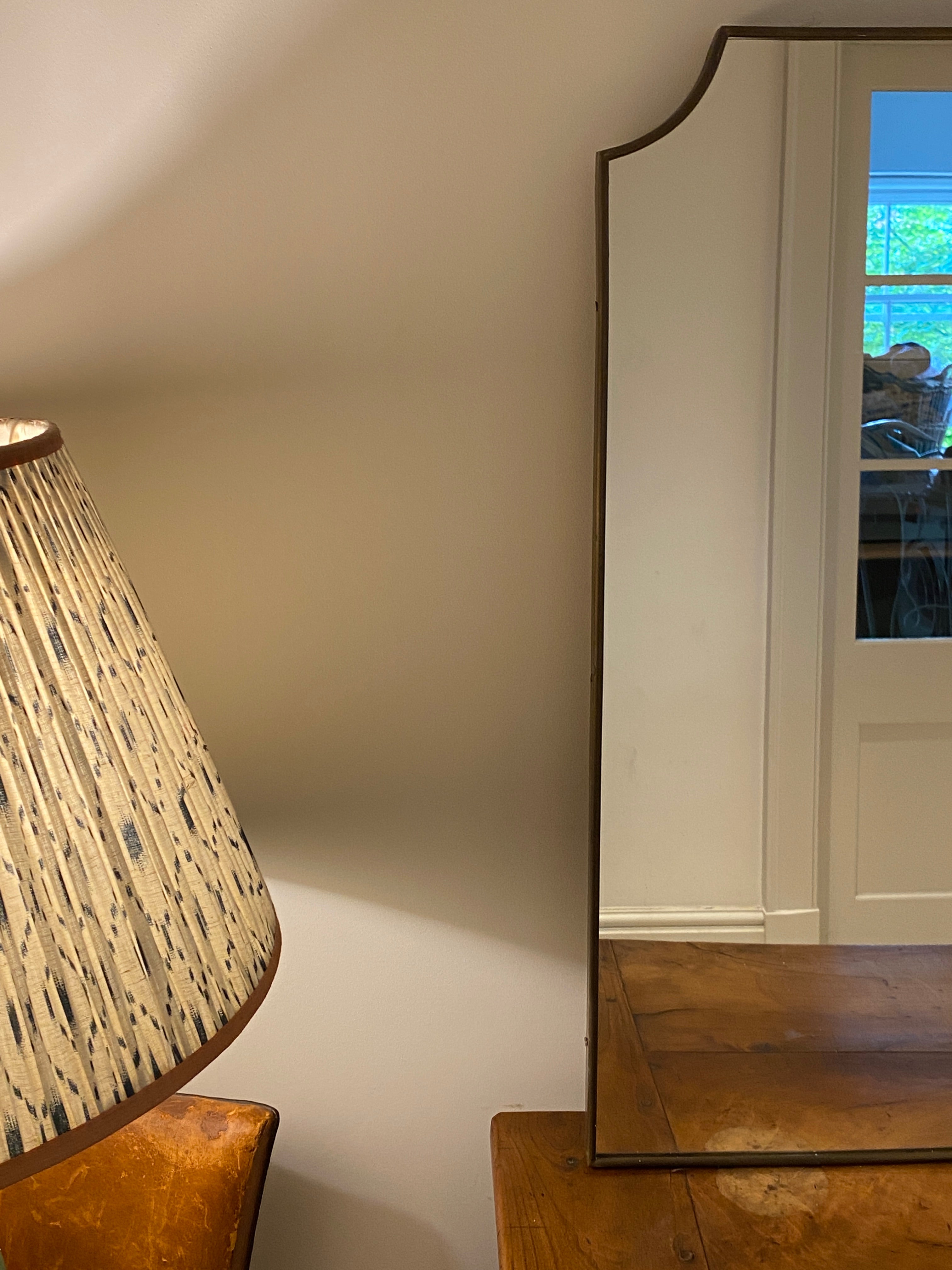 Large Italian Midcentury Landscape Mirror