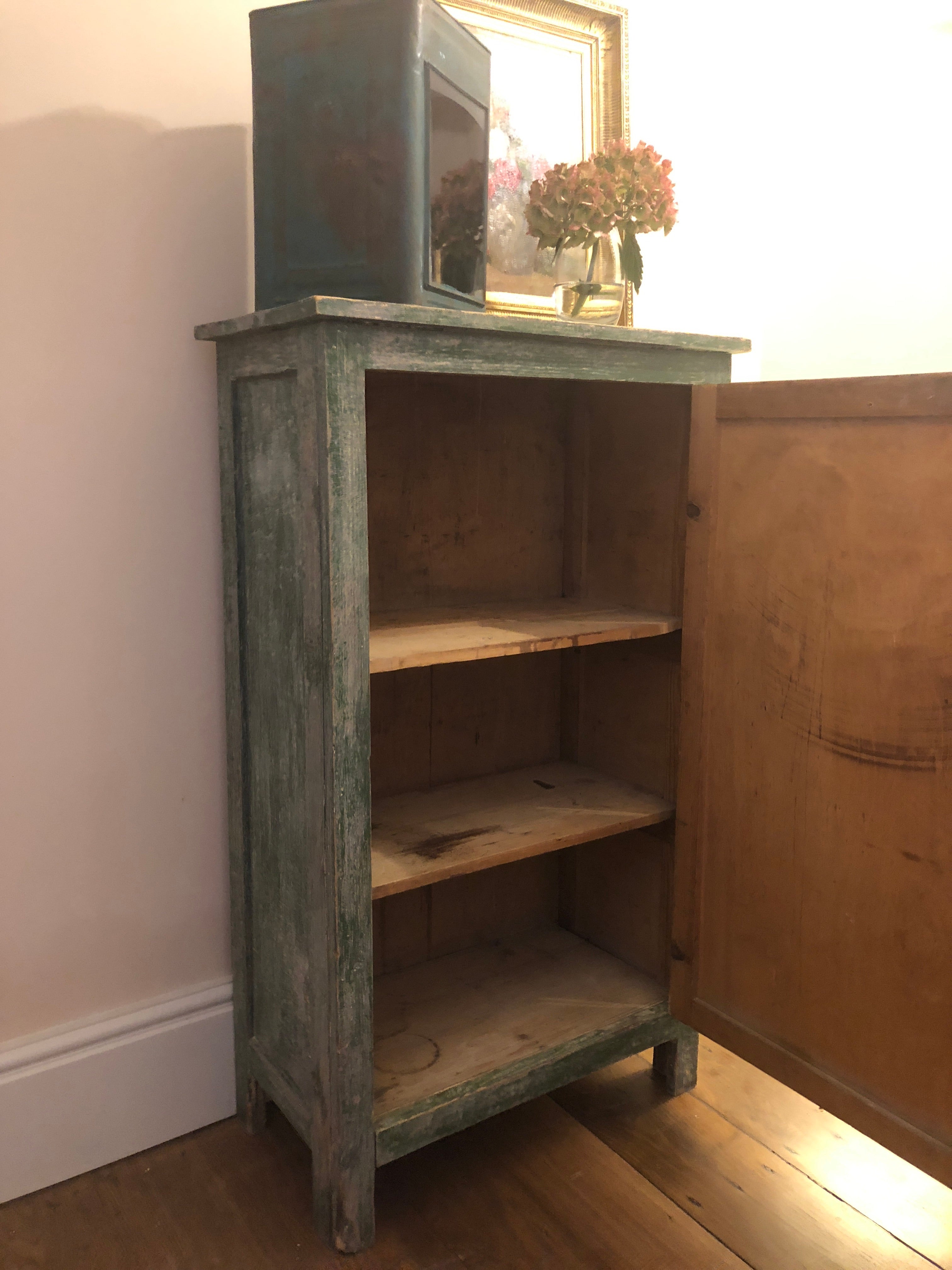 Small Green Painted Cupboard