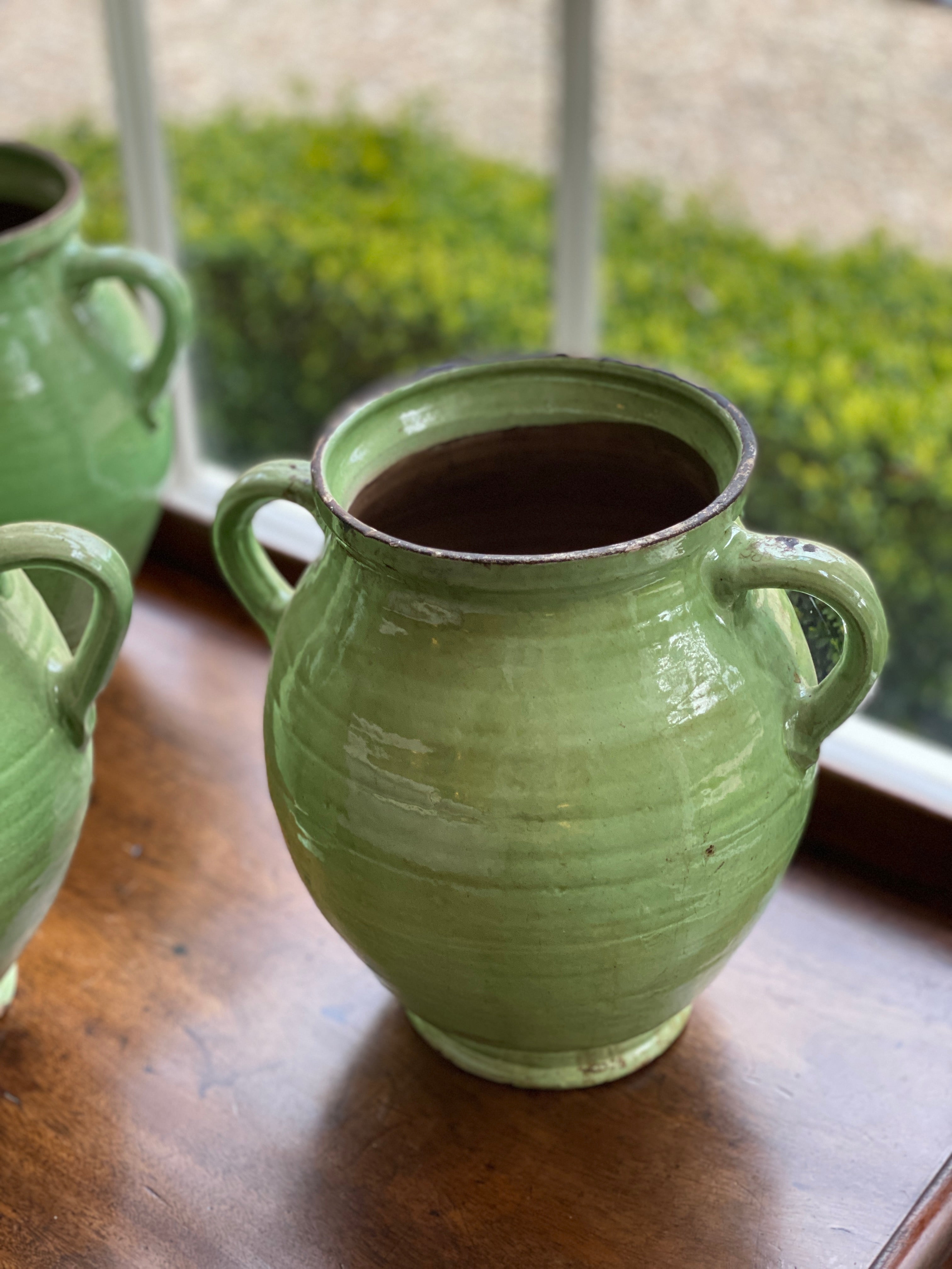 Large Hungarian Vintage Jugs/Urns - Pale Green