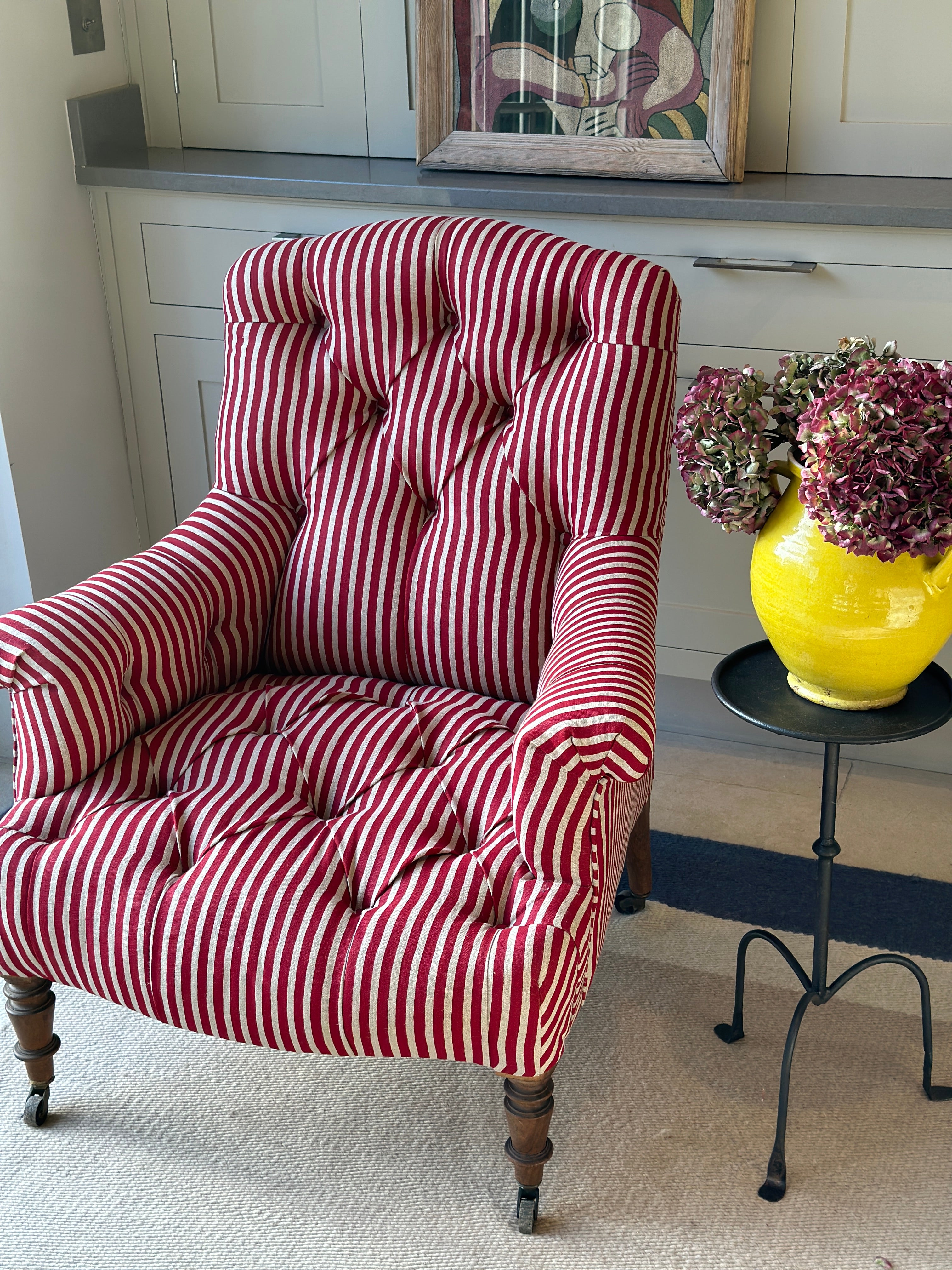Late C19th French Button Back Chair