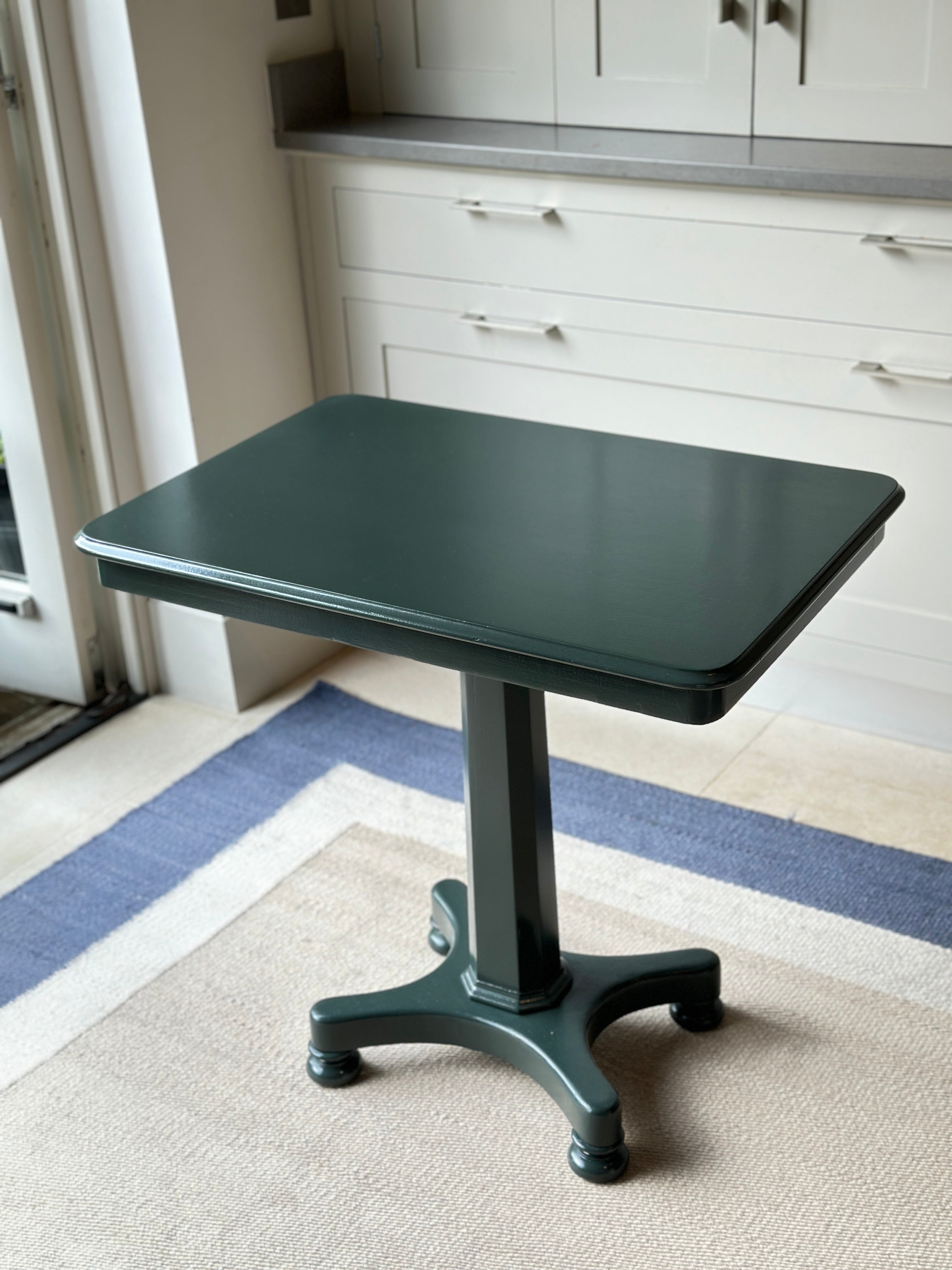 Small Charming Pedestal Table in Studio Green Gloss by F&B