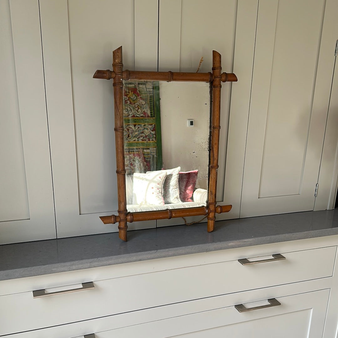 Faux Bamboo Mirror