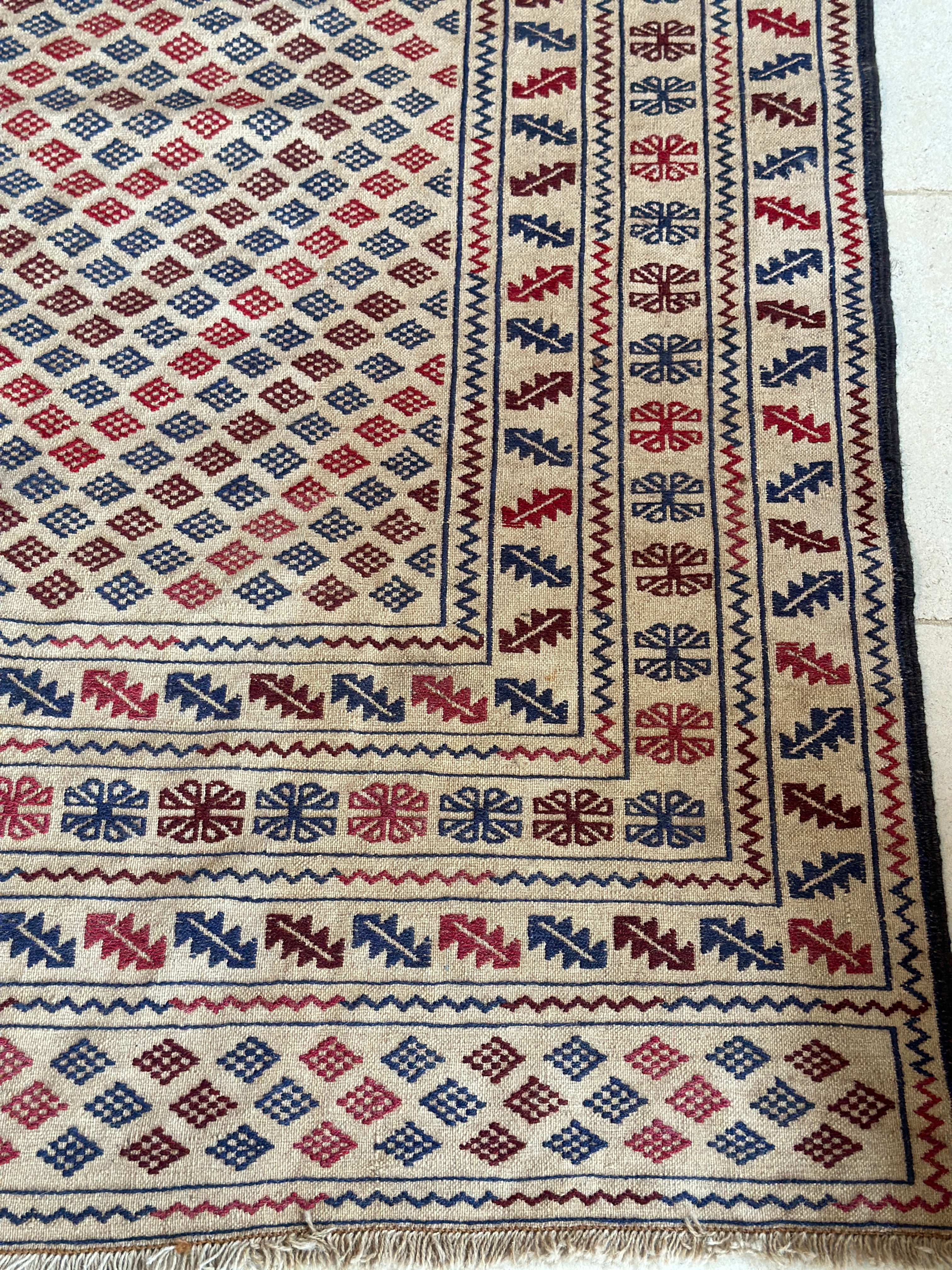 Red and Blue Flatweave from Afghanistan